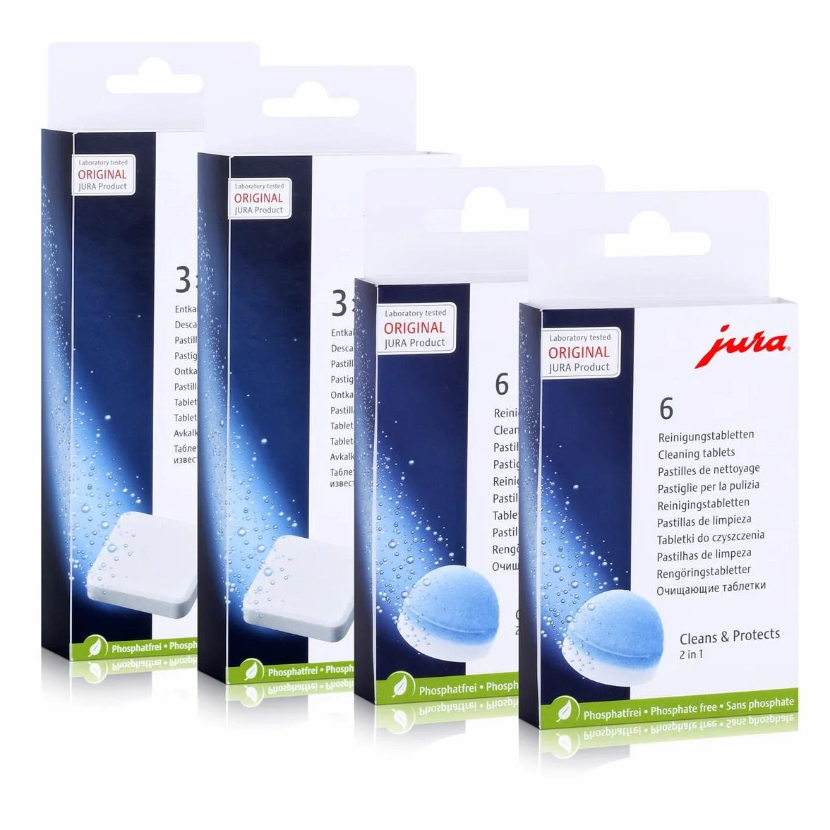 2 x tabletki czyszczące Jura i tabletki odkamieniające JURA