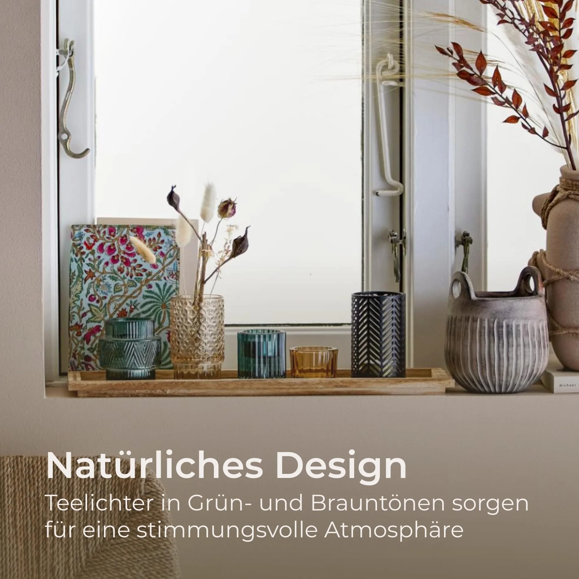 Bloomingville Zestaw szklanych, brązowy, niebieski, szary, czarny, 6