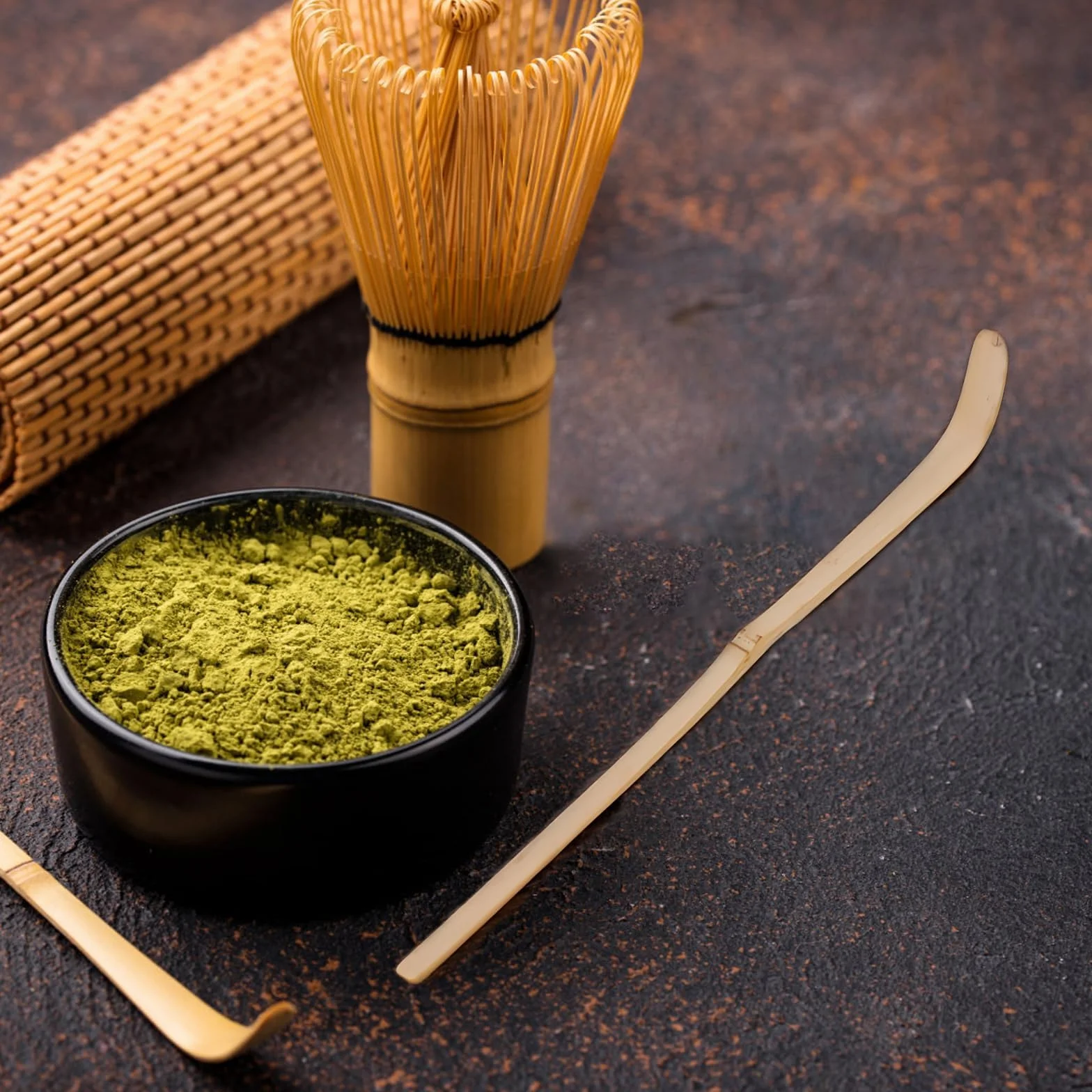 łyżki bambusowe do matcha, 2 SZT. Japońskie Chashaku 18 cm zielona łyżka do herbaty na ceremonię herbaty, łyżki do matcha, bambusowa łyżka do kawy i herbaty oraz espresso - akcesoria do