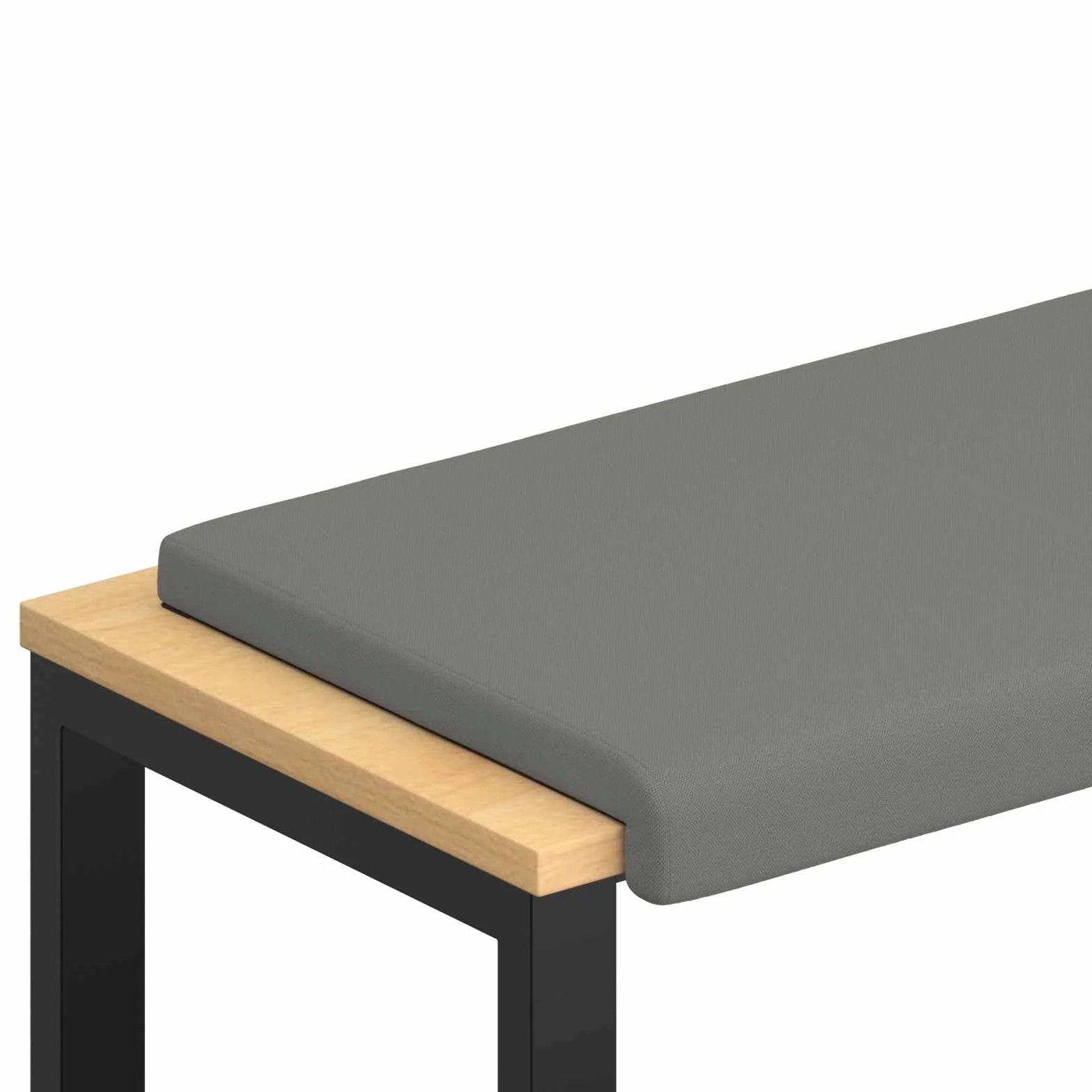 Poduszka na ławkę, aksamitna, teksturowana, ciemnoszara, 35 cm | 100% poliester, rama z materiału drewnopochodnego, wypełnienie piankowe, antypoślizgowe, do przedpokoju i salonu