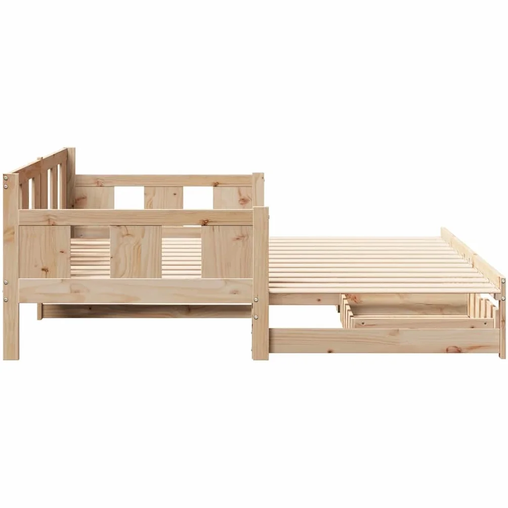vidaXL Sofa rozsuwana z szufladami, bez materaca, 90x190 cm