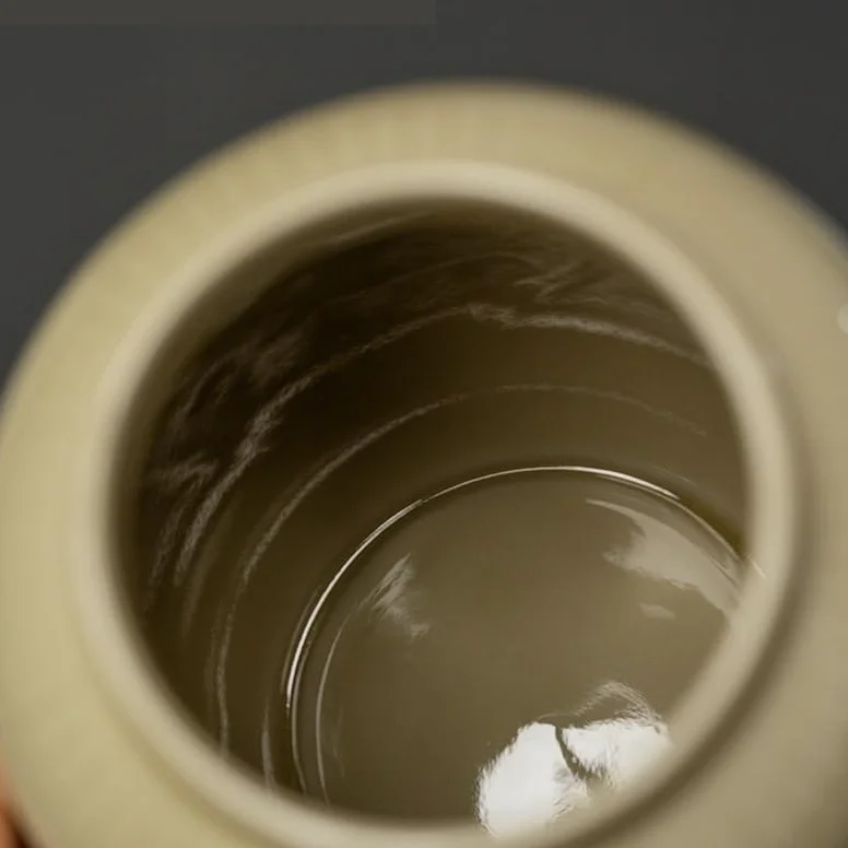 HLTYGWX Pojemnik na herbatę Pojemnik ceramiczny do przechowywania słoika Ręcznie robiona ceramiczna puszka na herbatę Domowa kuchnia Herbata zamknięta puszka Puszka na herbatę