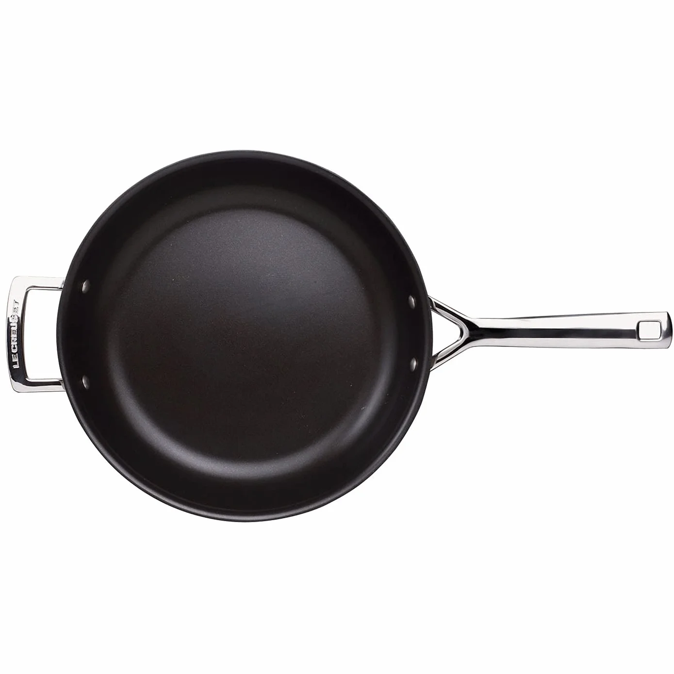 LE CREUSET 3-warstwowe patelnie ze stali nierdzewnej, 24 cm i 28 cm, nieprzywierające patelnie, zestaw podwójny, 53801000000000