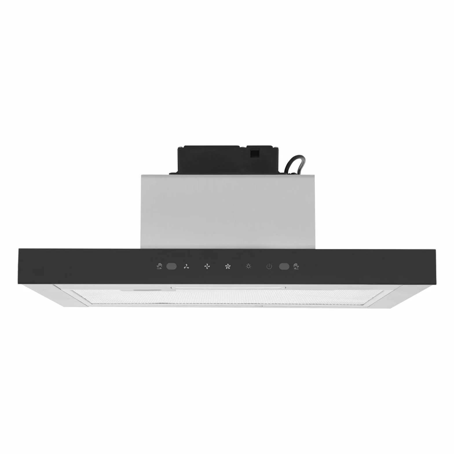 Okap kuchenny 60 cm, wyciągowy, podszafkowy okap ścienny, sterowanie dotykowe i gesty, 3 poziomy mocy, oświetlenie LED, cichy < 55 dB, stal nierdzewna i szkło