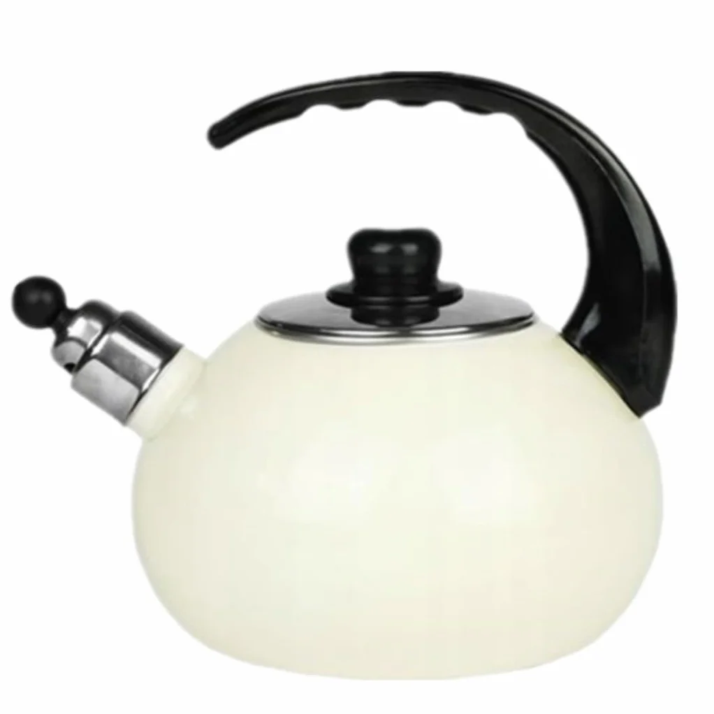 Czajnik z Gwizdkiem Emalia Whistle Tea Czajnik Kuchenka Indukcyjna Gazowa 2,5 L Dzbanek Do Herbaty Przybory Kuchenne Gwizdanie Czajnik Czajnik Kuchenek(W)