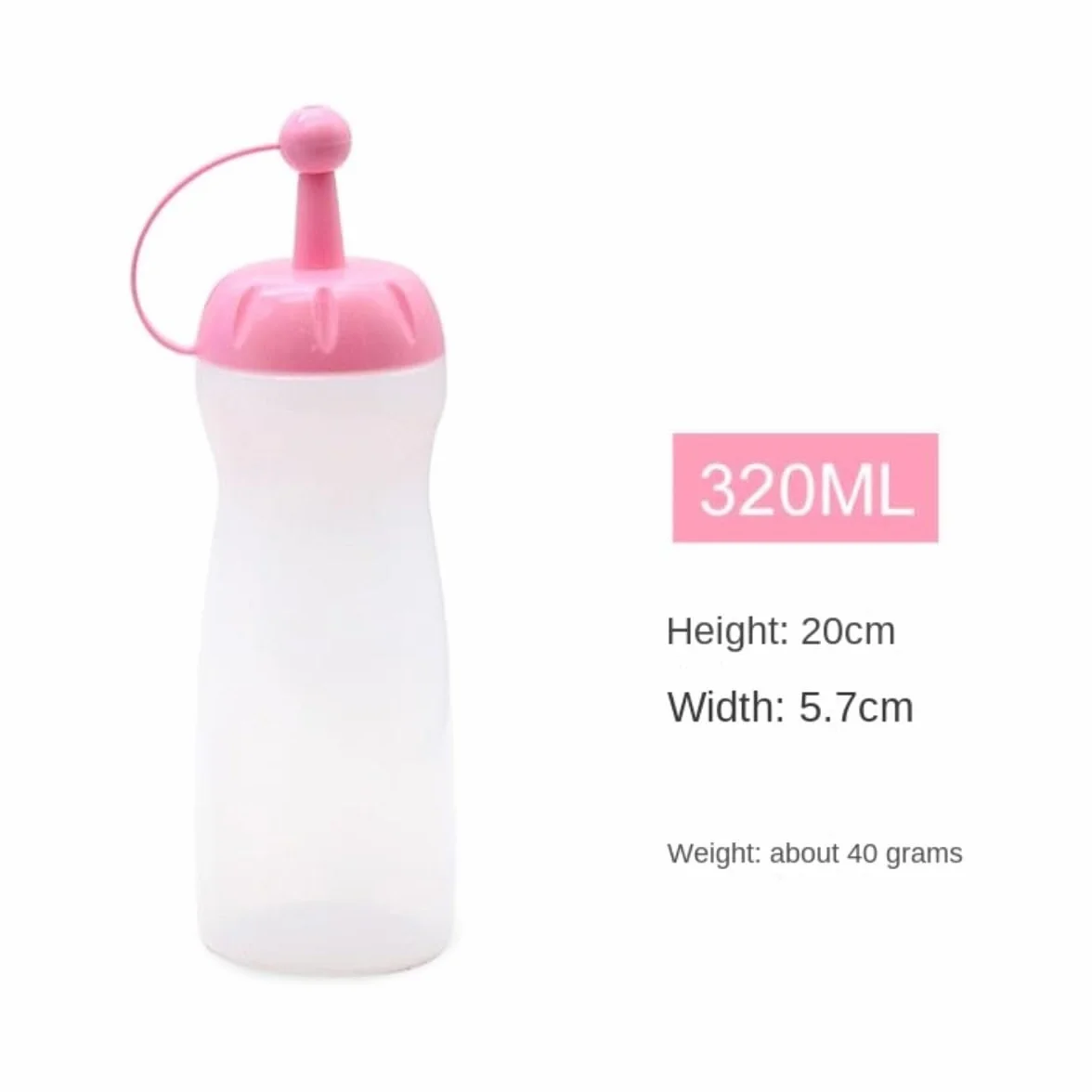 Butelka Ściskania Opakowanie 5 Sztuk Butelka Wyciskana, Dżem Pomidorowy, Sos Sałatkowy, Przyprawa Naczynia Obiadowe(Blue,320ml)