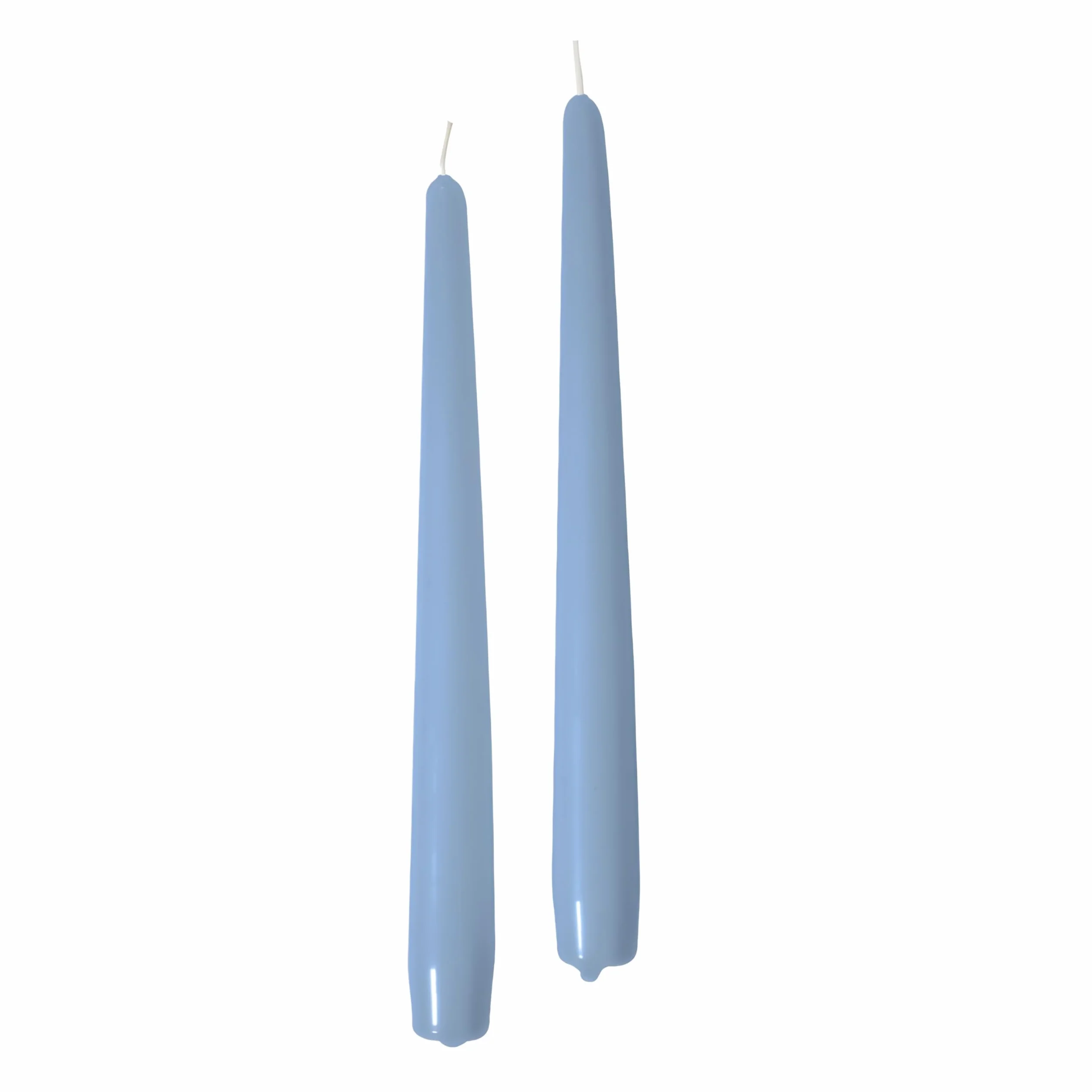 Świece stożkowe, Dusty Blue, średnica 2,2 cm, wysokość 30 cm, 12 sztuk
