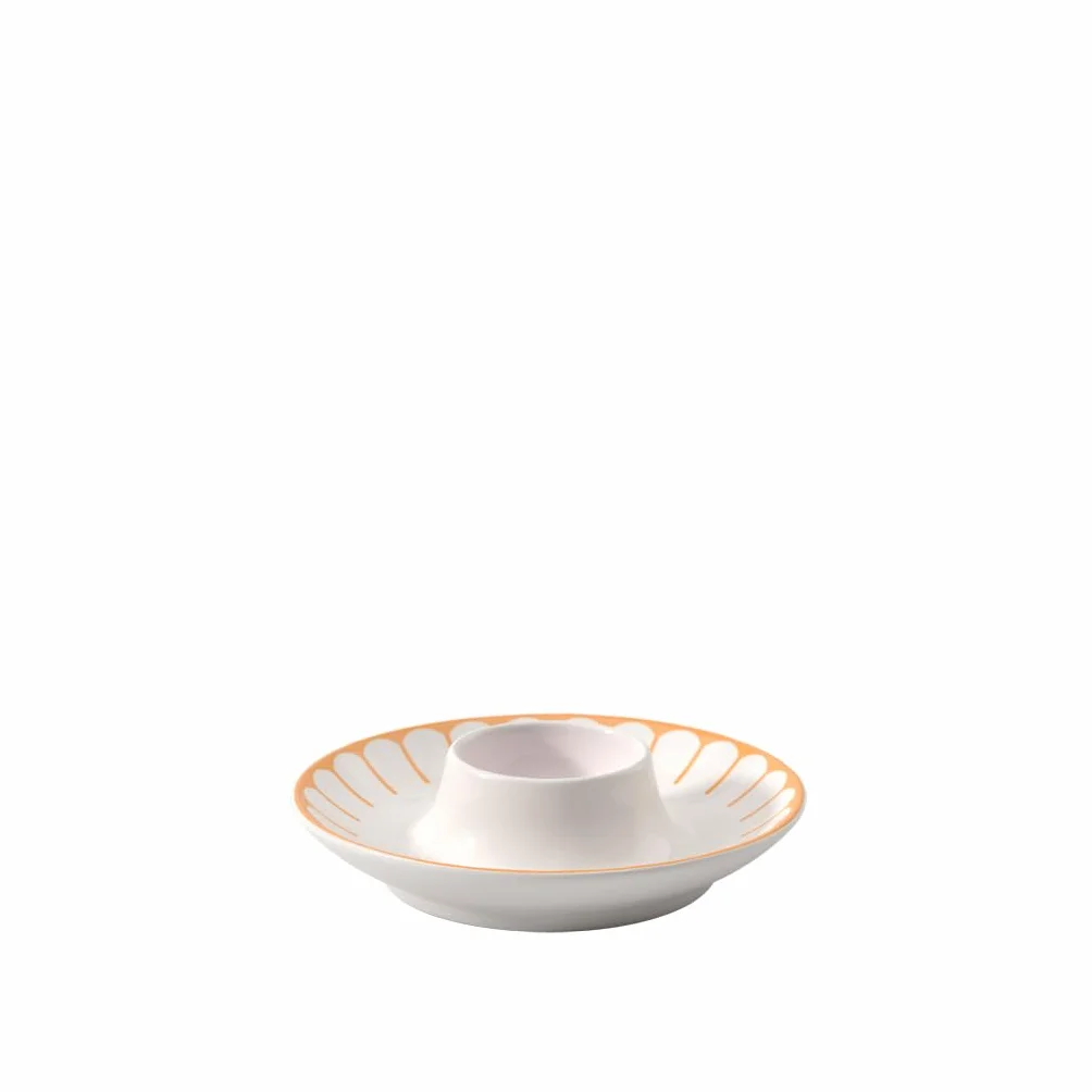 Villeroy & Boch – Fleur kieliszek na jajko, wymiary: ok. 11,5 × 11,5 × 3 cm, wielokolorowy, można myć w zmywarce i używać w kuchence mikrofalowej, kwiatowy wzór, porcelana Premium
