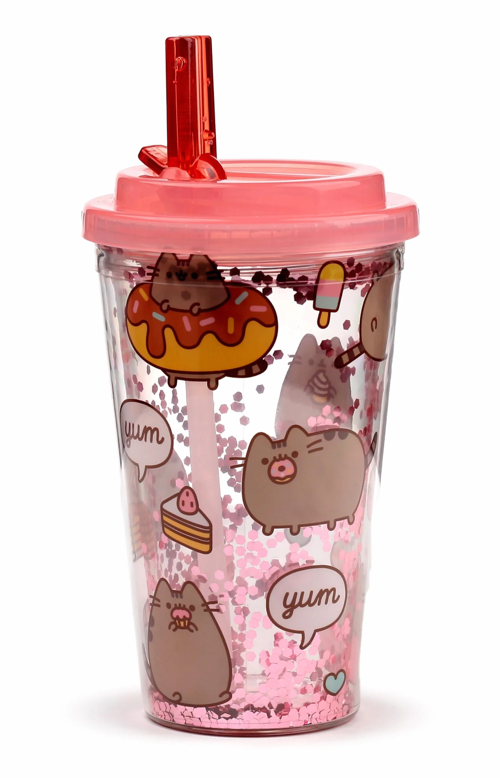 Puckator - Nietłukąca się szklanka ze słomką – smakosze - Pusheen the Cat