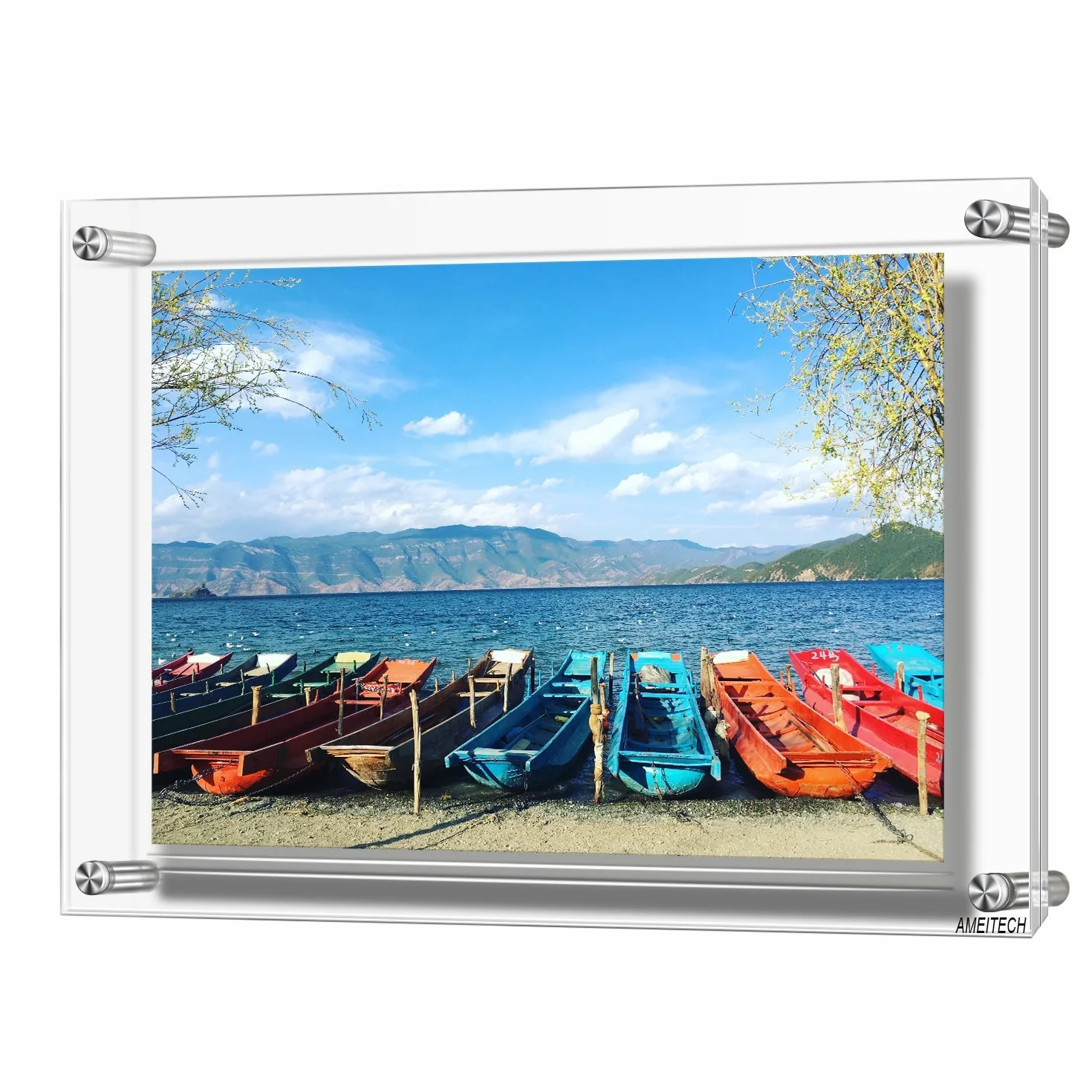 Akrylowe ramki na zdjęcia do montażu na ścianie, przezroczysty panel z podwójnym panelem zawiera obrazy 43,6 x 31,5 cm, ramka na zdjęcia w formacie A3 do wyświetlania plakatów certyfikowanych