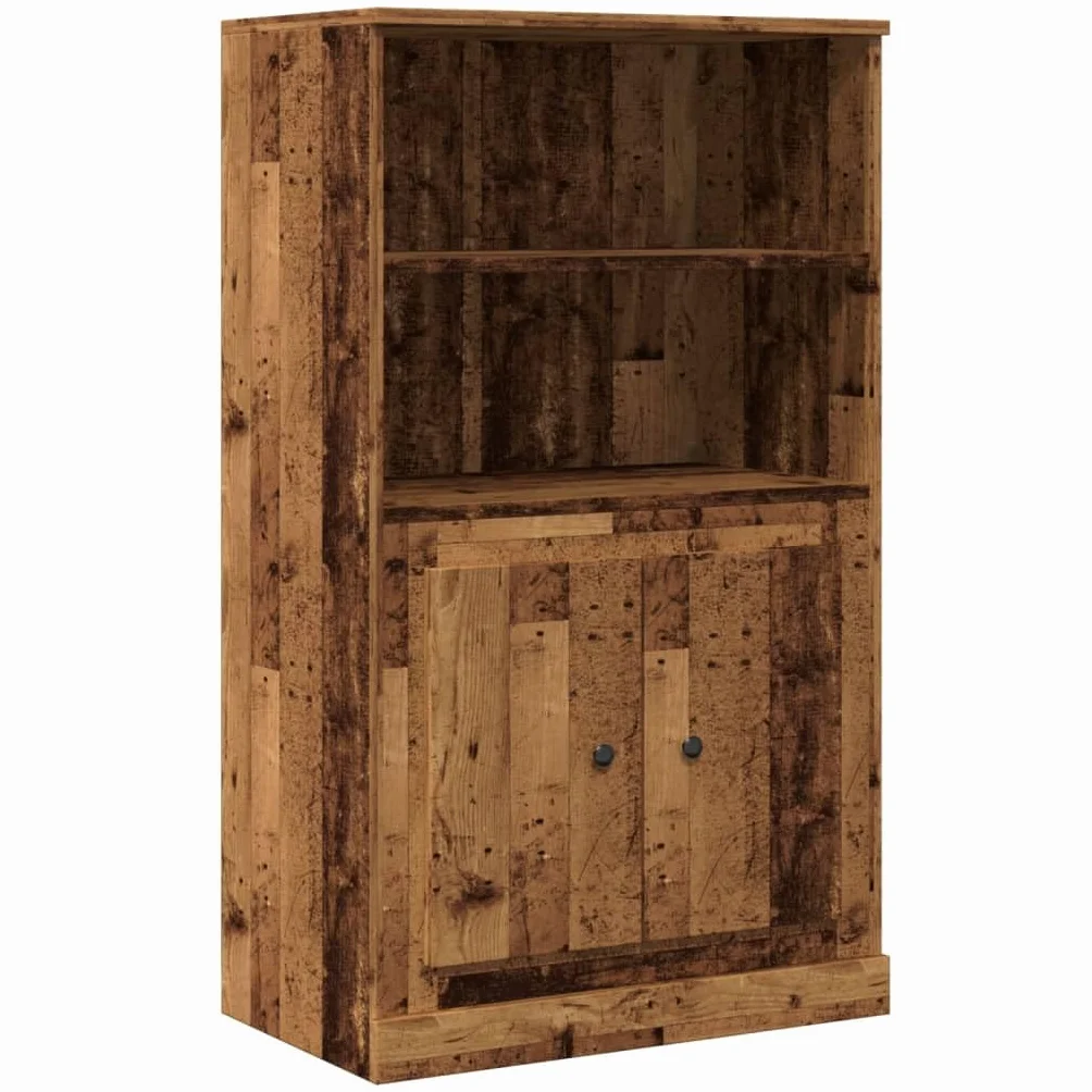 Générique Bufet o wysokim starym drewnie inżynieryjnym 60x35,5x103,5 cm, meble do salonu z drzwiami i dużą przestrzenią do przechowywania, ponadczasowy minimalistyczny design