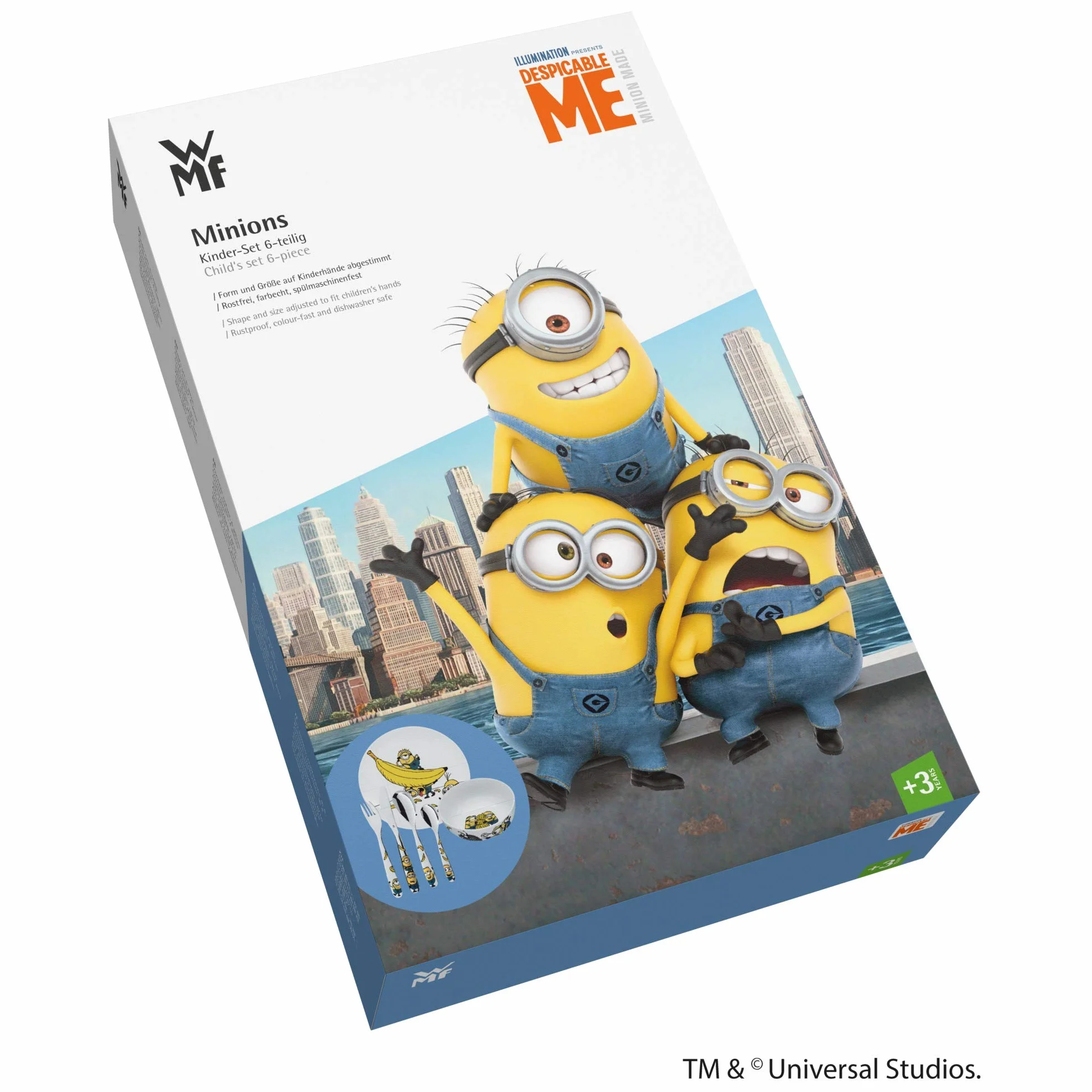 WMF Minions Zestaw Naczyń dla Dzieci, Wielokolorowy, 6 szt