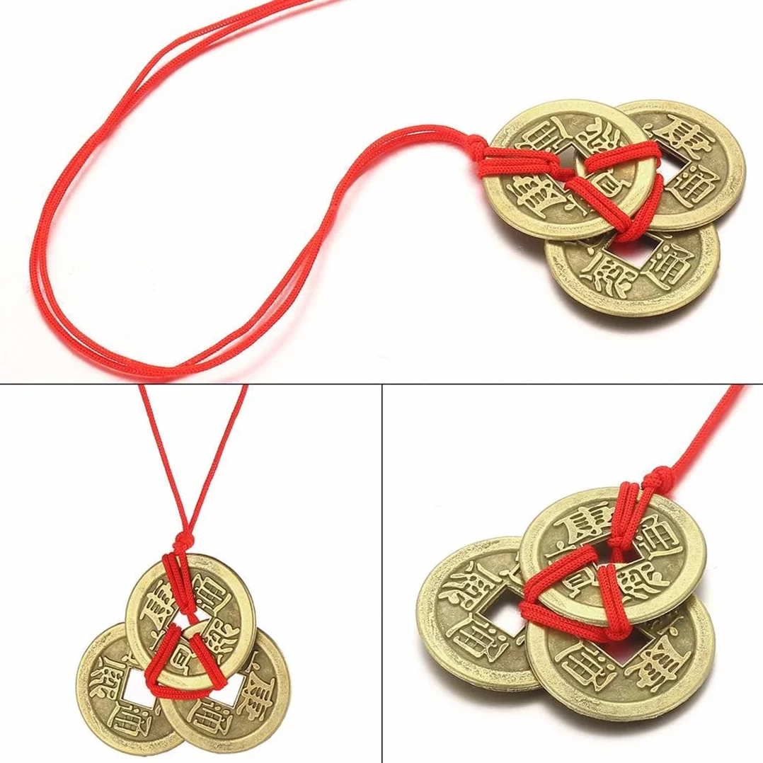 100 sztuk monet na szczęście I-Ching dla zdrowia i dobrobytu, chińskie monety Feng Shui, 2 cm