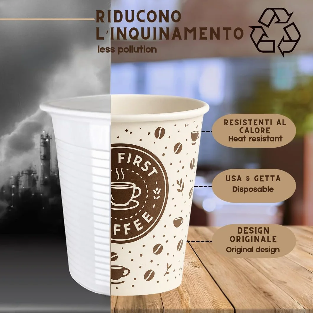 Papierowe kubki do kawy | Jednorazowe trwałe i nadające się do recyklingu małe napoje kawowe espresso Macchiato idealne do baru herbacianego, biura, cateringu, na imprezy (60 ml/2,5 uncji))