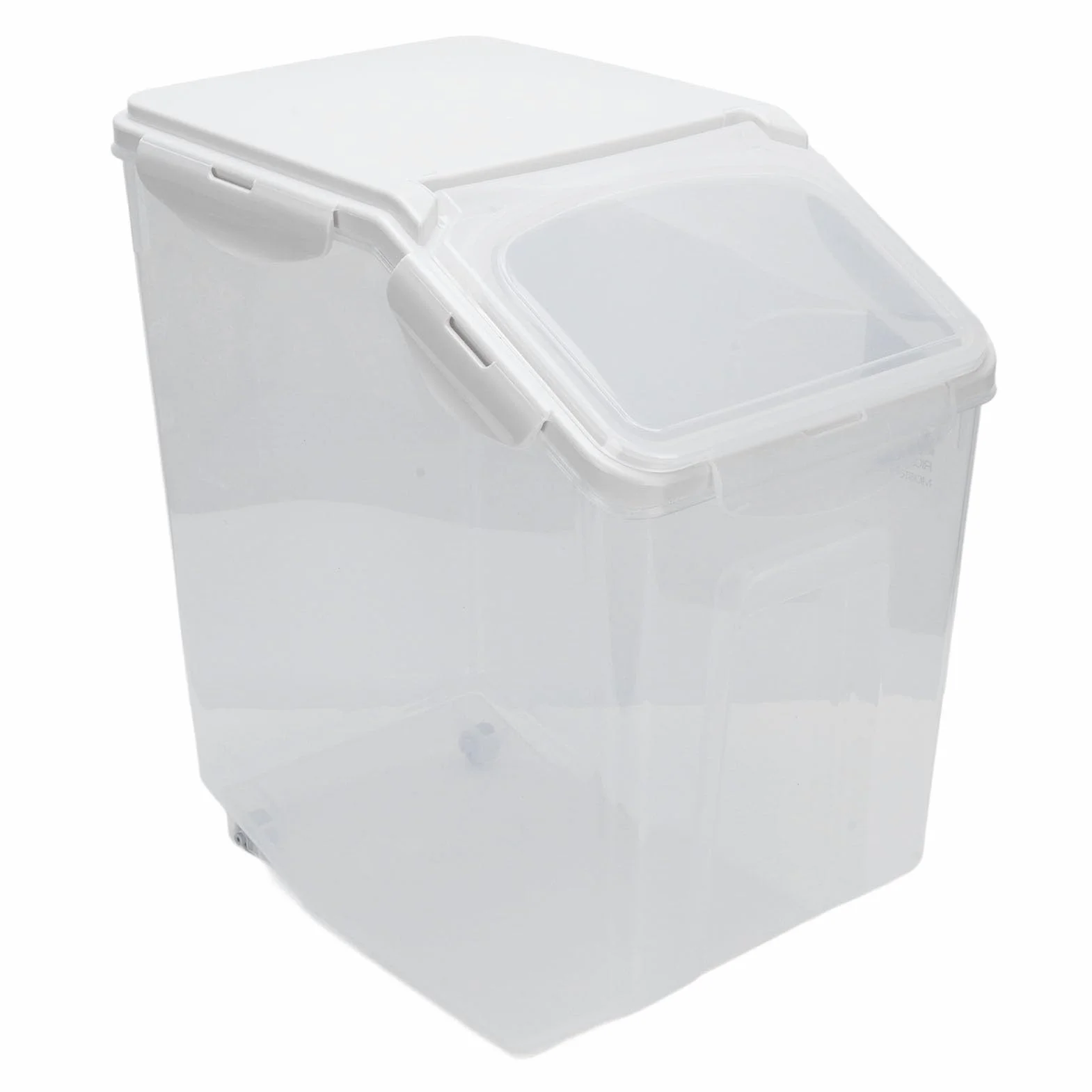 Pssopp Pojemnik do Przechowywania Ryżu PP Pojemnik do Przechowywania Ziarna z miarką 15 Kg Pojemność 22,7 X 36,5 Cm Hermetyczny na ryż Spiżarni Kuchennej Organizacja Domu