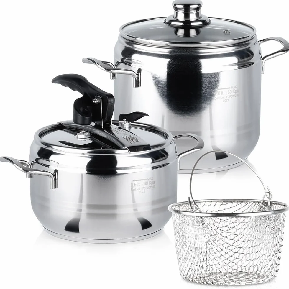 Szybkowar 2 x garnek do gotowania SET PROFI DUO 3,5 + 5 l