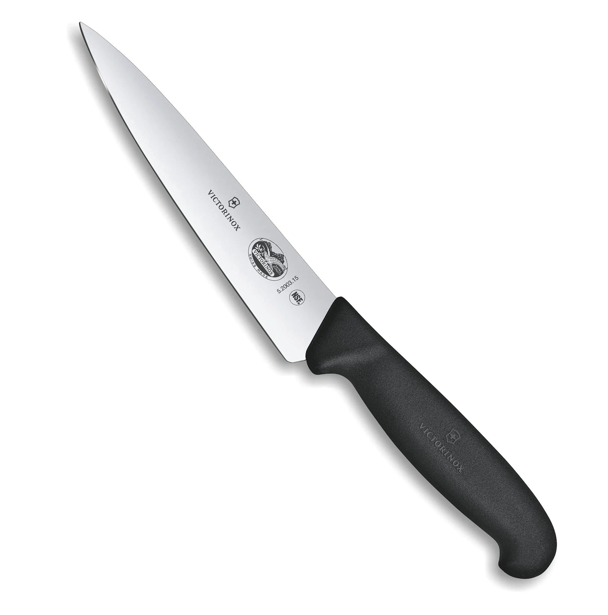 Victorinox Fibrox Nóż Do Krojenia, Czarny, 15 cm