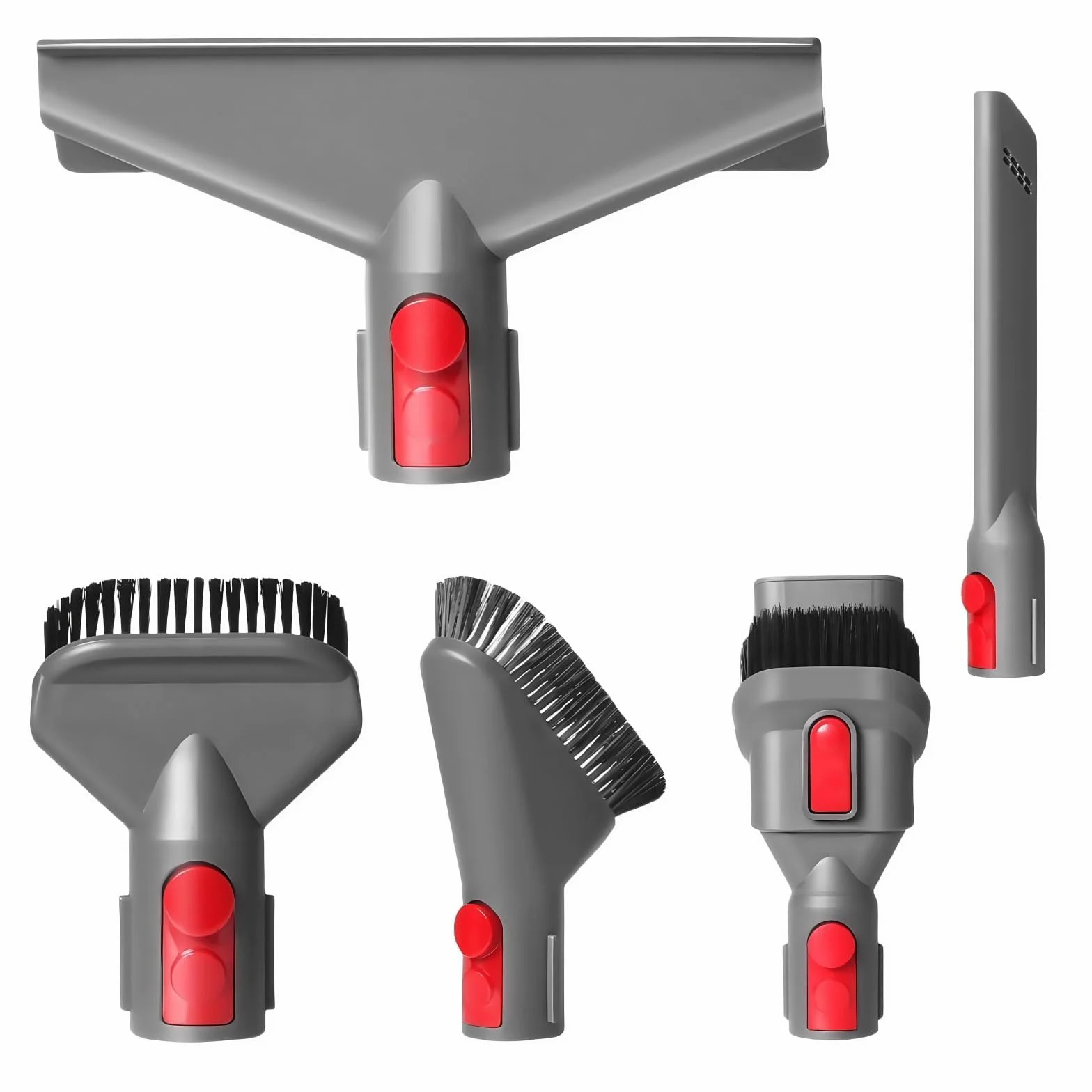 5-częściowy zestaw akcesoriów do odkurzacza Dyson, do Dyson V7, V8, V10, V11 i V15, części zamienne do odkurzacza Dyson, 3 głowice szczotki i 2 dysze do odkurzacza