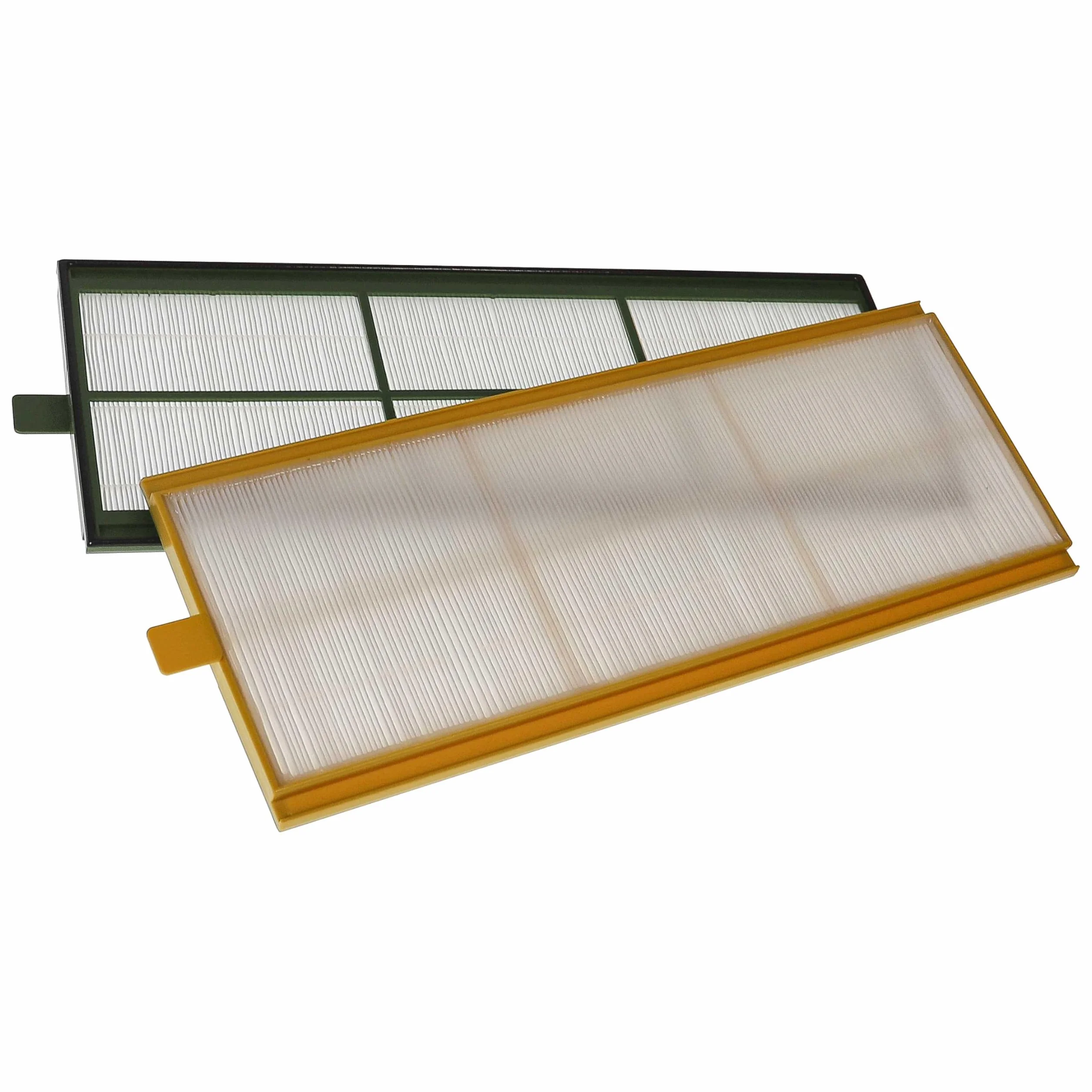 vhbw Zestaw filtrów kompatybilny z urządzeniami wentylacyjnymi Zehnder ComfoAir 350 - filtr powietrza G4 / F7 (zestaw 2-częściowy), 50 x 16 x 1 cm, żółty, zielony, biały
