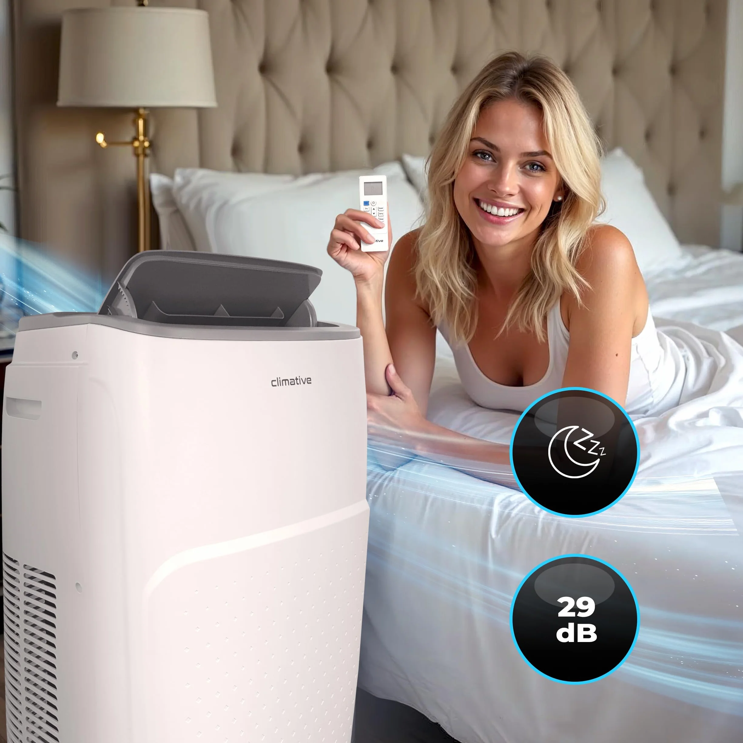 Climative AC41-S JET WiFi Klimatyzator przenośny 4,1 kW BTU 14000 41 m² 3w1 Osuszanie Wentylacja