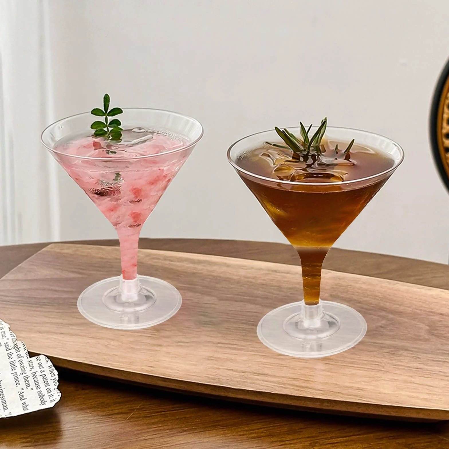 Martini plastikowe kieliszki do szampana 25 sztuk 200 ml wielokrotnego użytku przezroczyste