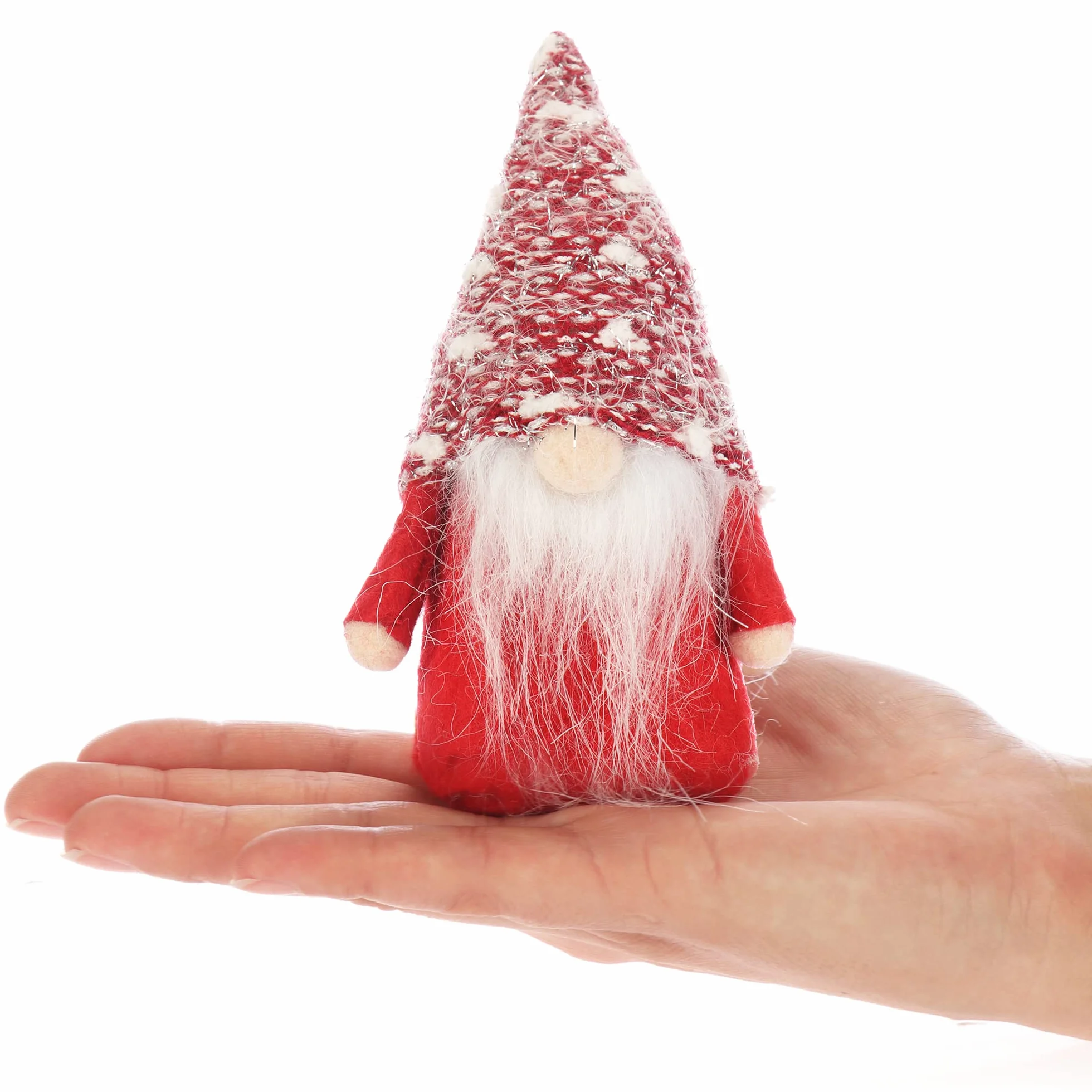 COM-FOUR® 3x Krasnale swiateczne Premium 14cm - Dekoracja swiateczna - figurka zimowego krasnoludka - przedmioty dekoracyjne - Skandynawskie trolle dekoracyjne - Szwedzki krasnal z broda