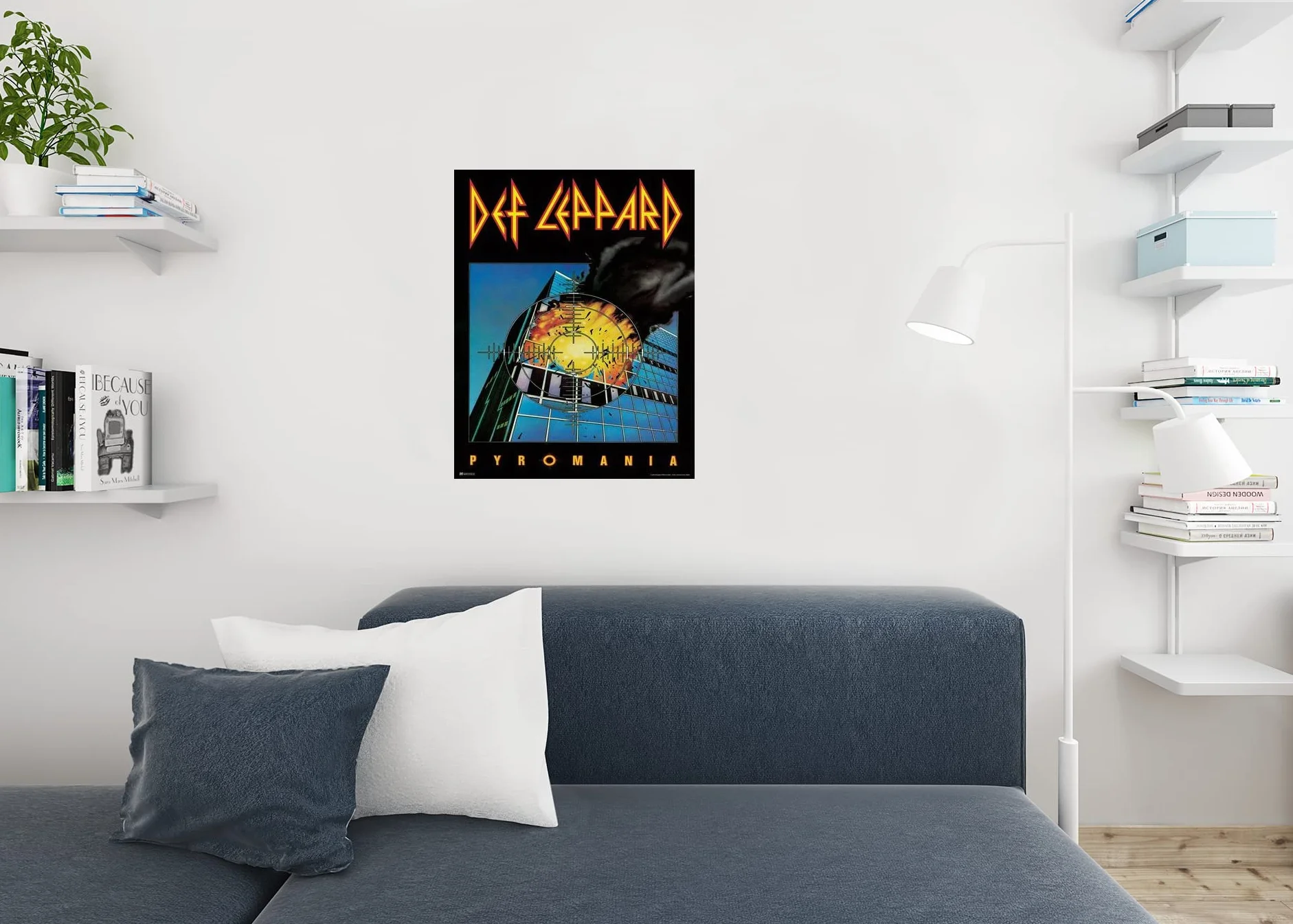 Def Leppard Pyromania okładka albumu heavy metal muzyka towar retro vintage lata 80. estetyczny zespół rockowy fajny obraz na ścianę plakat 24 x 36