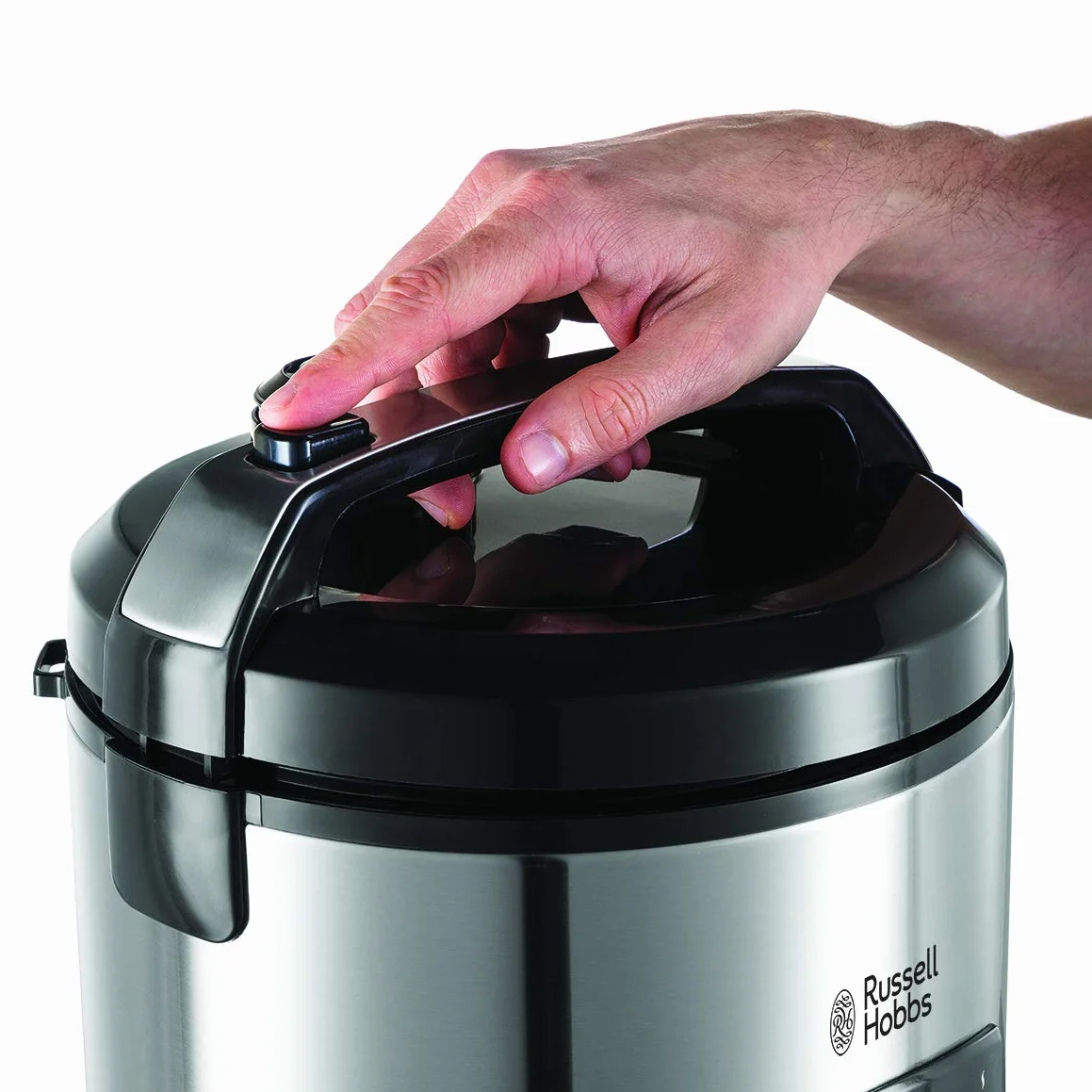 Russell Hobbs parowar i ryżowar, pojemność 1,2l, powłoka zapobiegająca przywieraniu, pokrywka ze szkła hartowanego, pokrywka antykondensacyjna, nienagrzewające się uchwyty, moc 500W, biały, 27080-56