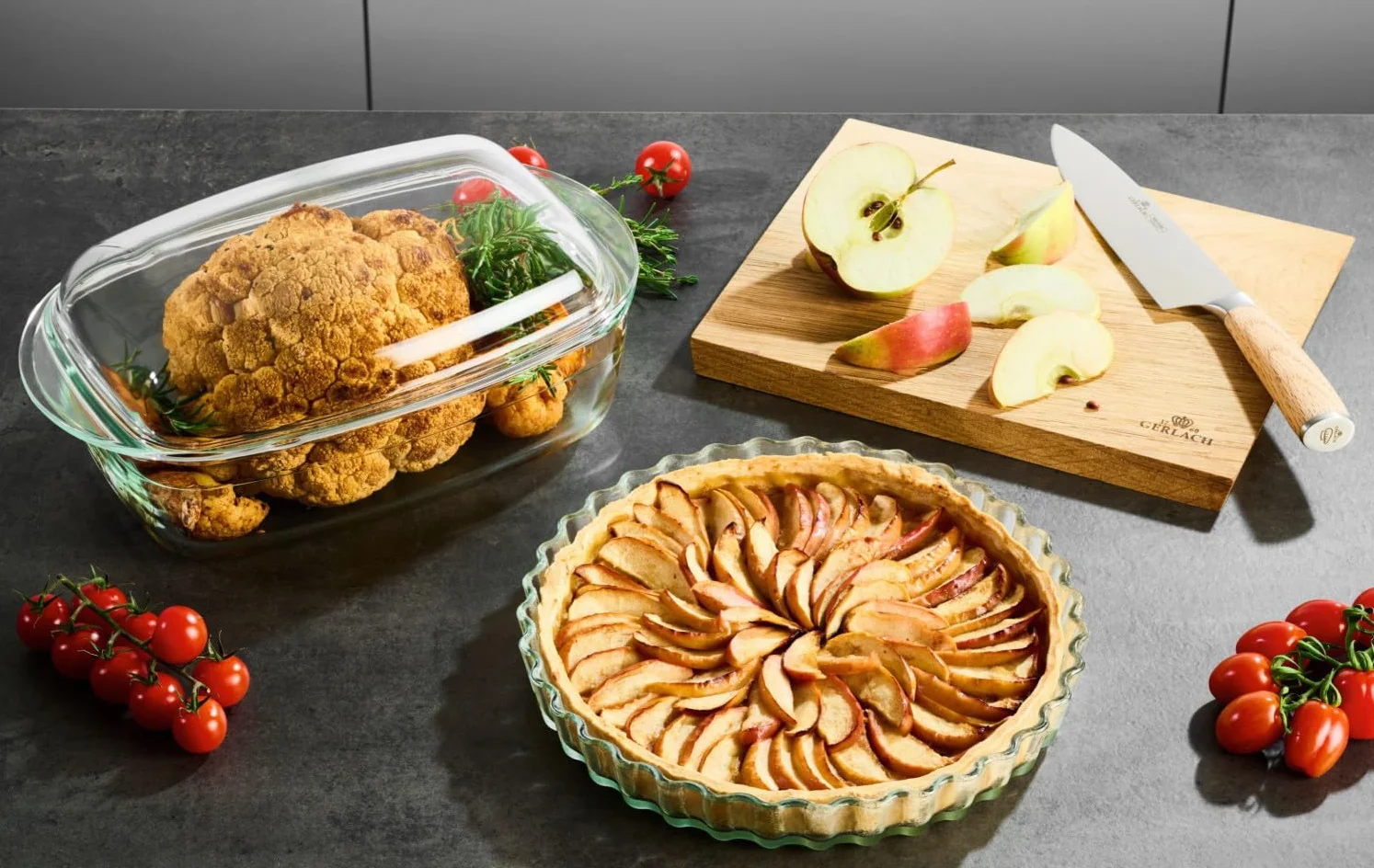 Gerlach 1760 Szklana Brytfanna Naczynie Żaroodporne Do Zapiekania Odporne Na Wysokie Temperatury Z Pokrywką 4500 ml Flow