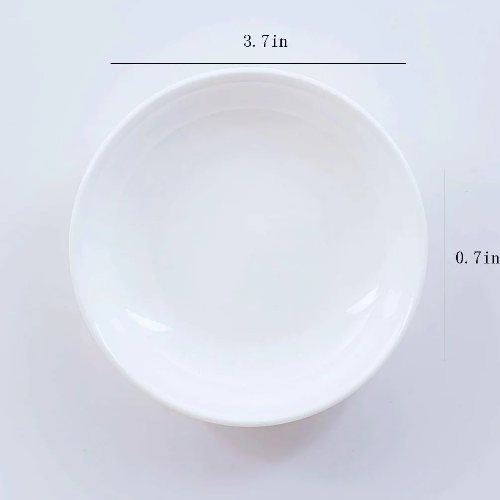Naczynie do sosów domowa porcelanowa miska przyprawa zanurzenie sałatka owocowa przyprawy przekąski płatki zbożowe zupa deser 2 rodzaje białych misek do maczania (biały-B)