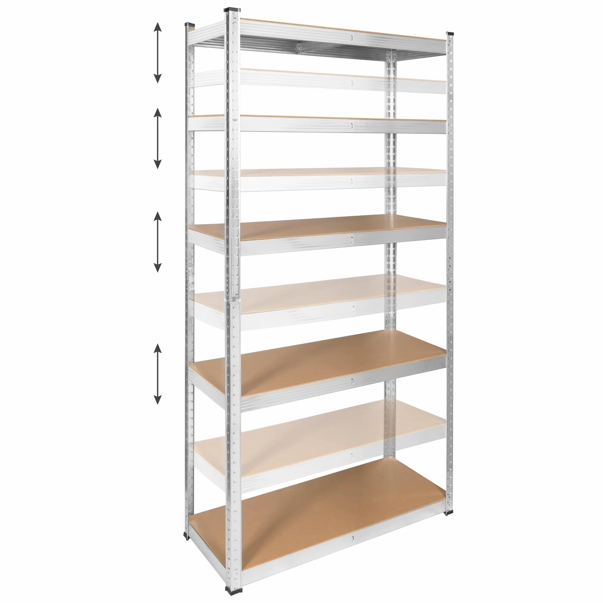 Rebel Regał Metalowy Magazynowy Garażowy 5 Półek 180x90x40 Srebrny RB-1256