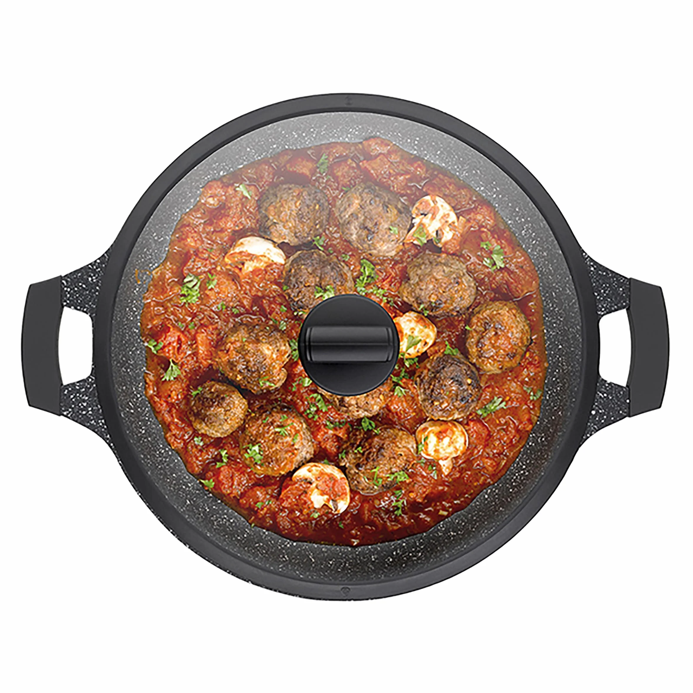 kela Calido, Ø 26 cm, 4,6 l, żeliwo, czerwone, okrągłe, dno do wszystkich kuchenek, emaliowane, odporne na temperaturę do 300°C, 11948