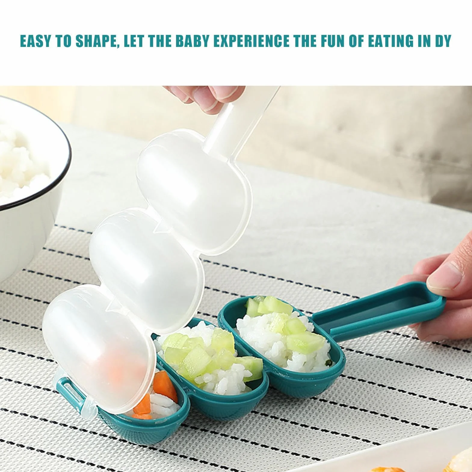 Shaker do kul ryżowych – foremki do kul ryżowych | shaker do kul ryżowych – 3 formy do wstrząsania – narzędzie do sushi dla dzieci, do kuchni domowej, do kulek mięsnych i ryżowych