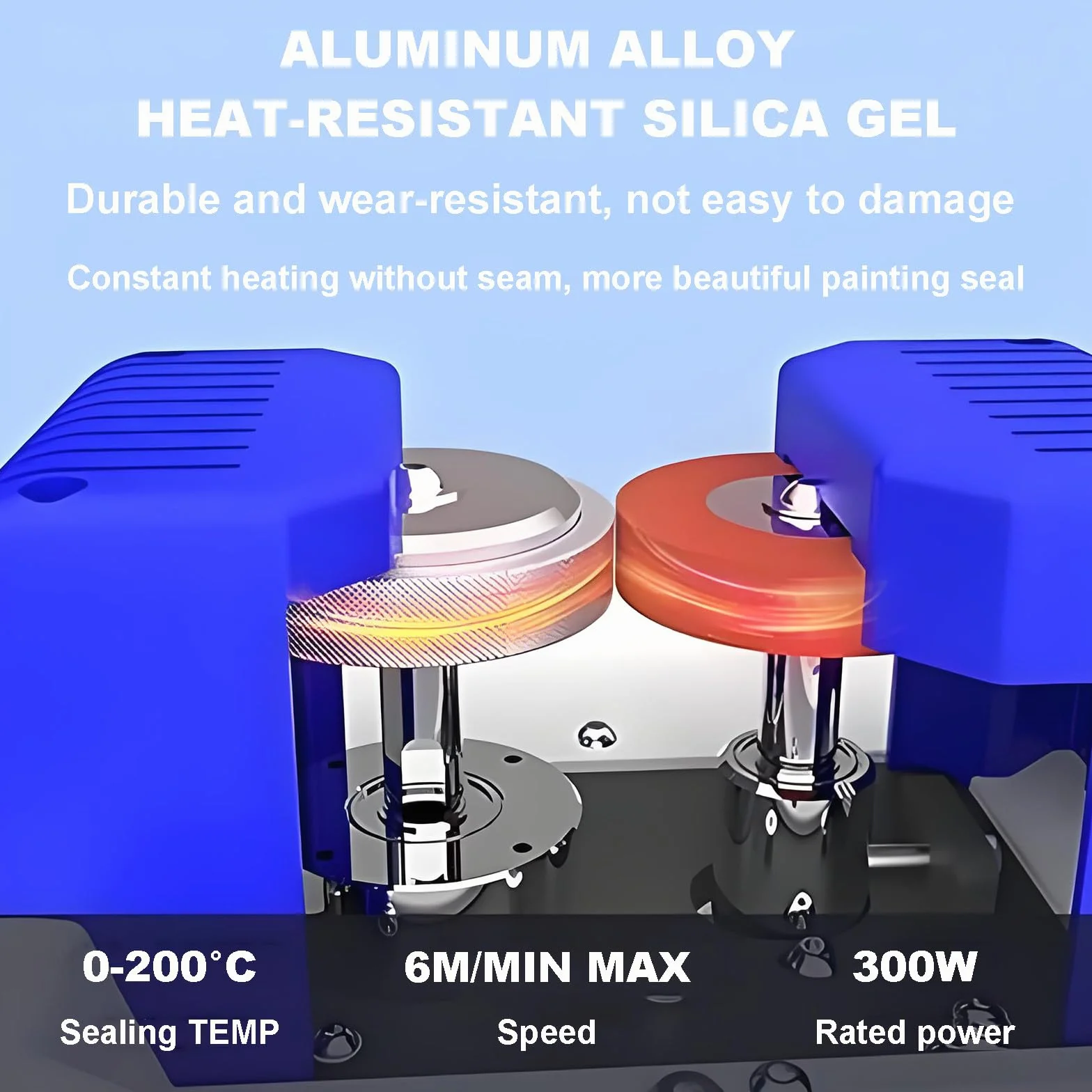 Zgrzewarka taśmowa ciągła, automatyczna pozioma zgrzewarka taśmowa 300 W, zgrzewarka taśmowa ciągła z kontrolą temperatury, zgrzewarka do torebek z folii PVC
