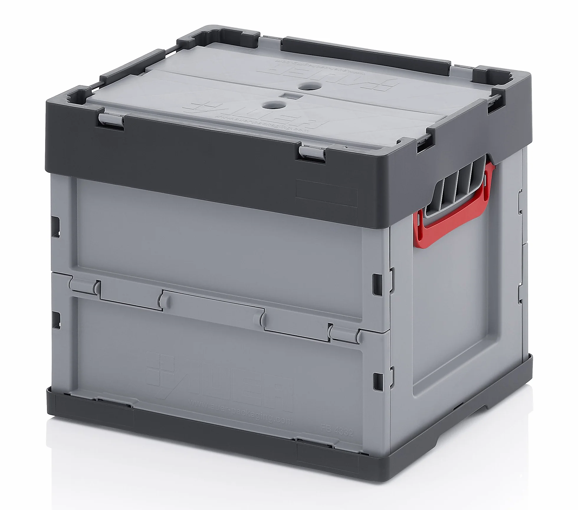 Auer Packaging 2 x profesjonalne składane pudełko 40 x 30 x 32 z pokrywą z calówką * zestaw 2 szt