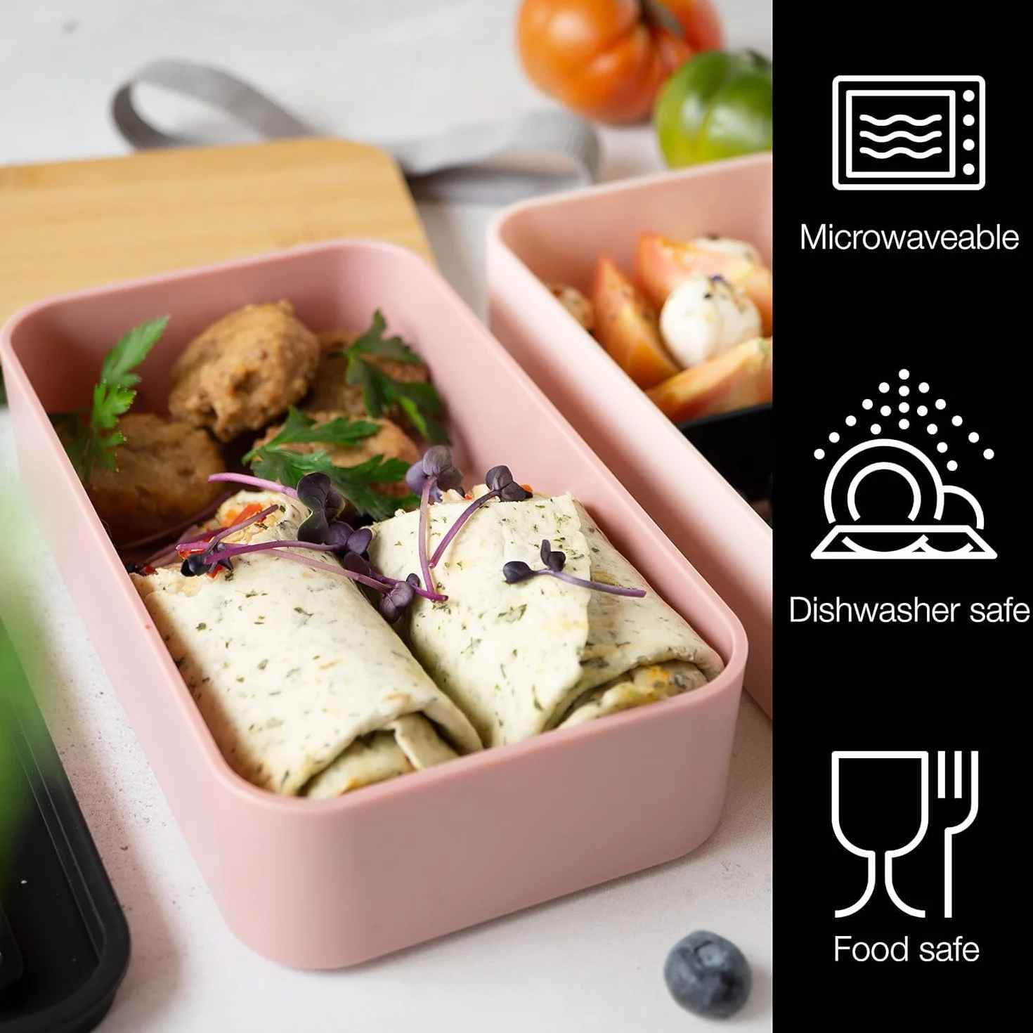 Moritz & Moritz Bento Lunch Box Różowe - Japońskie pudełko na lunch dla dorosłych i dzieci - Pudełko na lunch z przegródkami - idealne pudełko na lunch do pracy, szkoły i na dojazdy