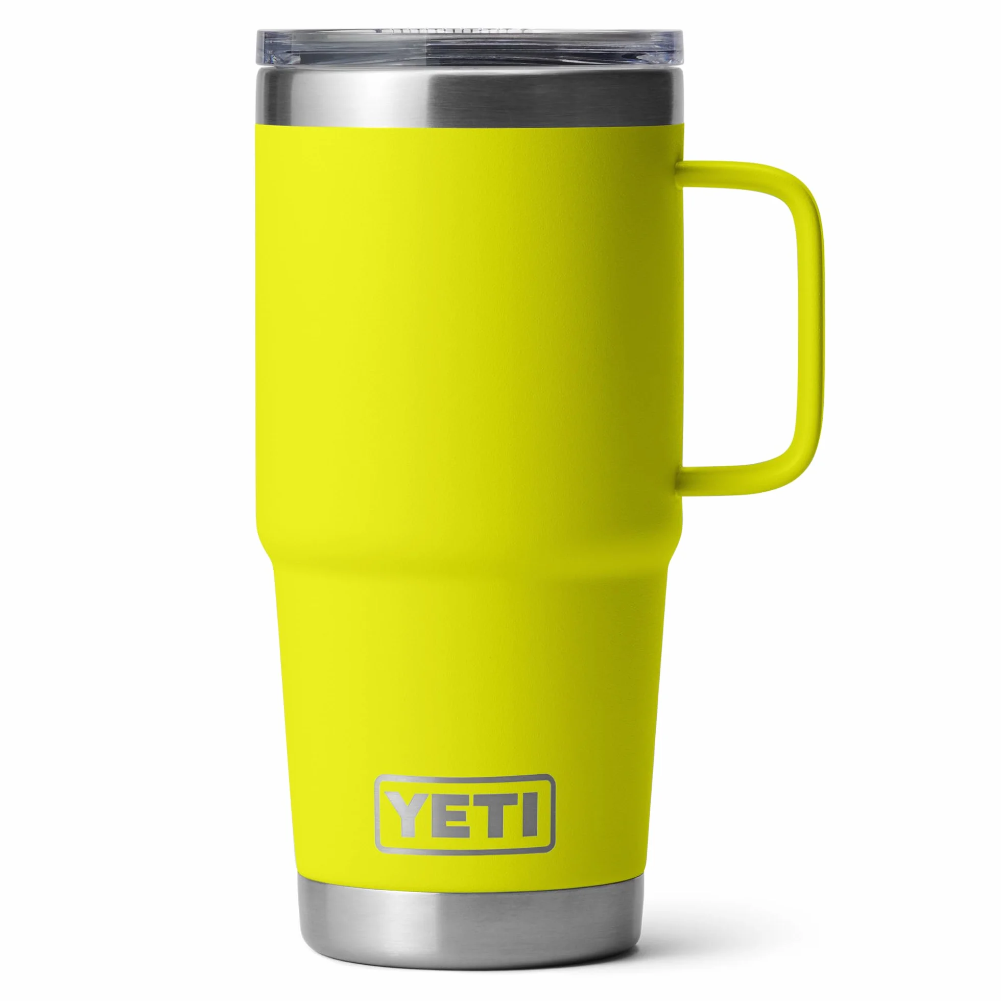 YETI Rambler Travel Mug, Stainless Steel Vacuum Insulated with Stronghold Lid, Firefly Yellow, 20 oz (591 ml)