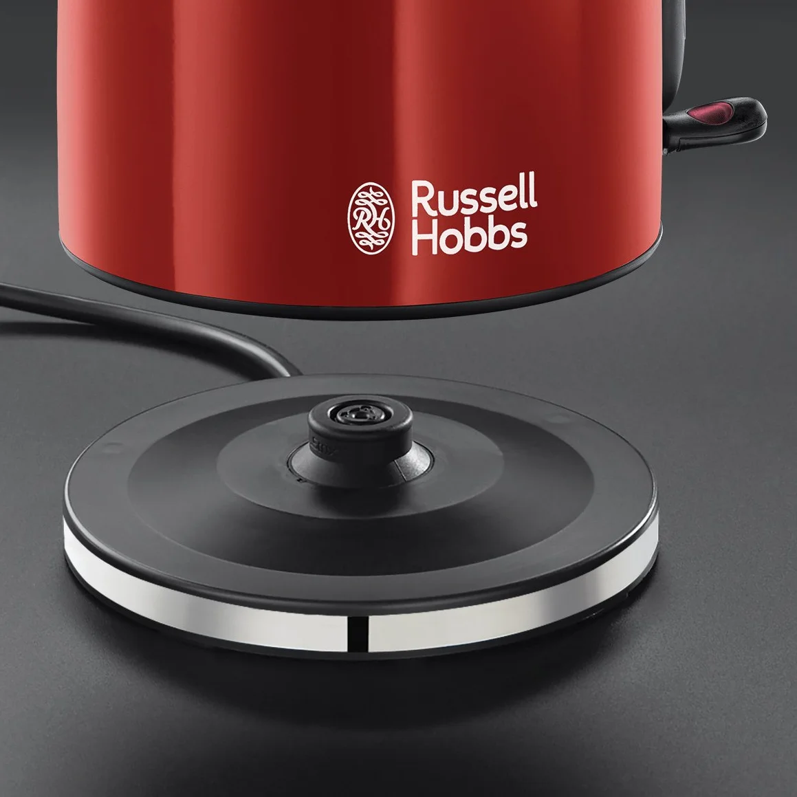 Russell Hobbs czajnik elektryczny, markery szybkiego gotowania, wymienny filtr antywapienny, kontroler strix KEAI, pojemność 1,7l, moc 2200W, stal nierdzewna, czerwony, Colours+ 20412-70