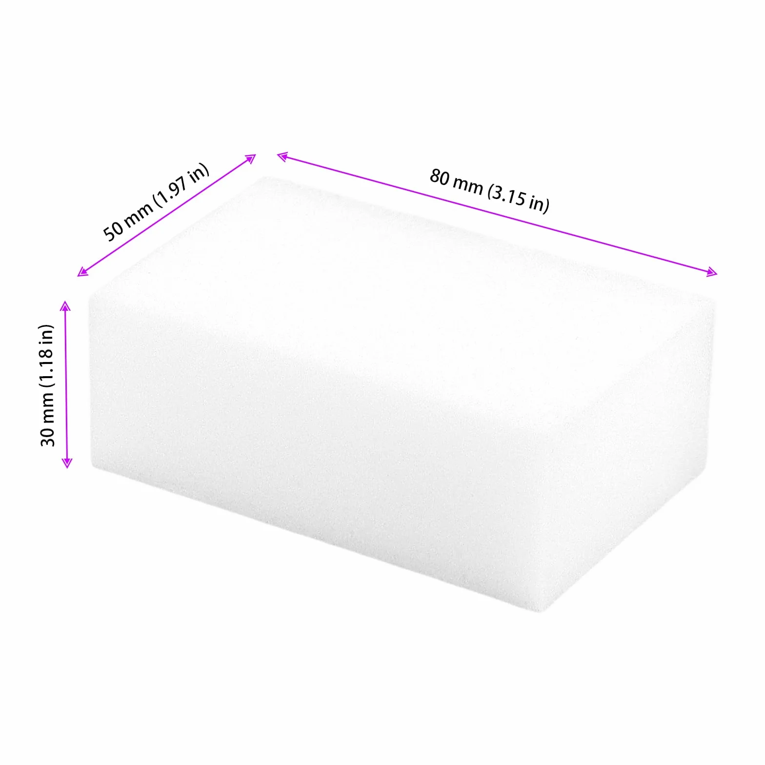 KEILEOHO G?bka do ?cierania brudu, 100 sztuk, magiczna g?bka do ?cierania, 8 x 5 x 3 cm, cudowna g?bka do czyszczenia kuchni, kolor bia?y