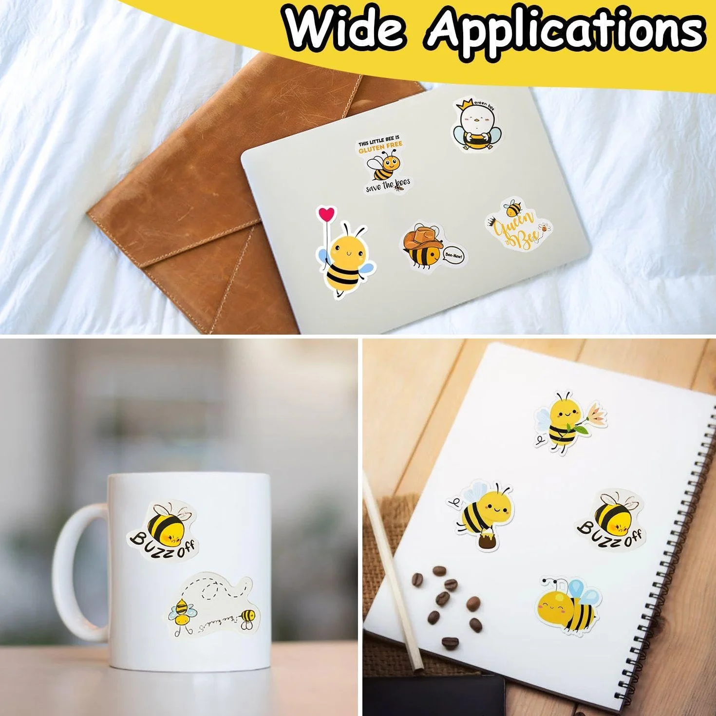 1 rolka naklejek z kreskówek pszczół, 46 sztuk naklejek pszczół, naklejki 3D dla dzieci, pakiet imprez pszczół, naklejki na okna pszczoły, naklejki ścienne na okno pszczoła