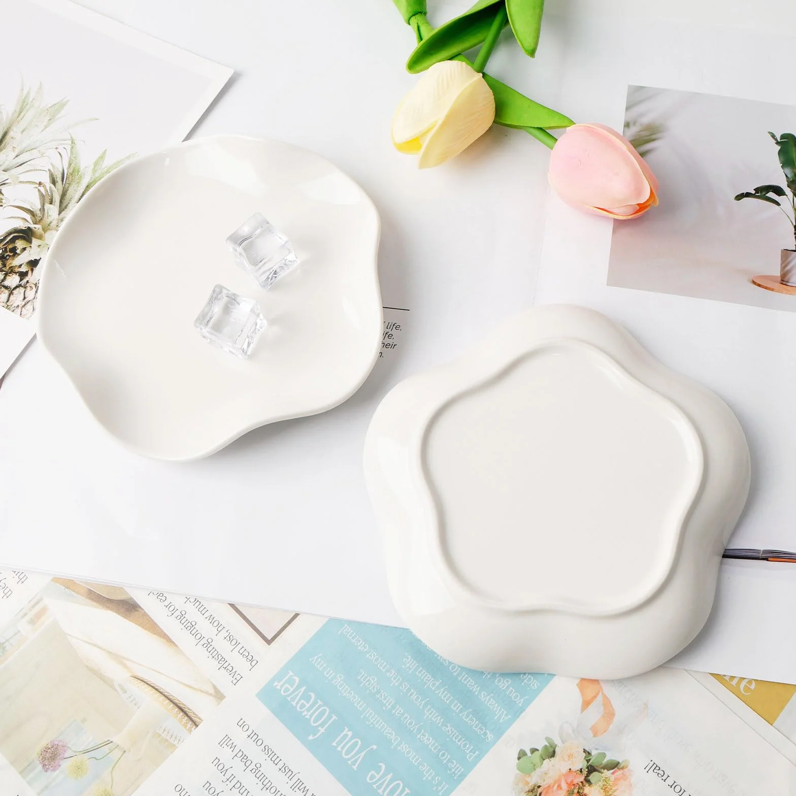 2 sztuki ceramicznych półek na łyżki do kuchni, na płytę kuchenną i blat kuchenny, 13 cm, uchwyt na łyżeczkę, na łyżeczkę, łyżeczkę lub szczypce