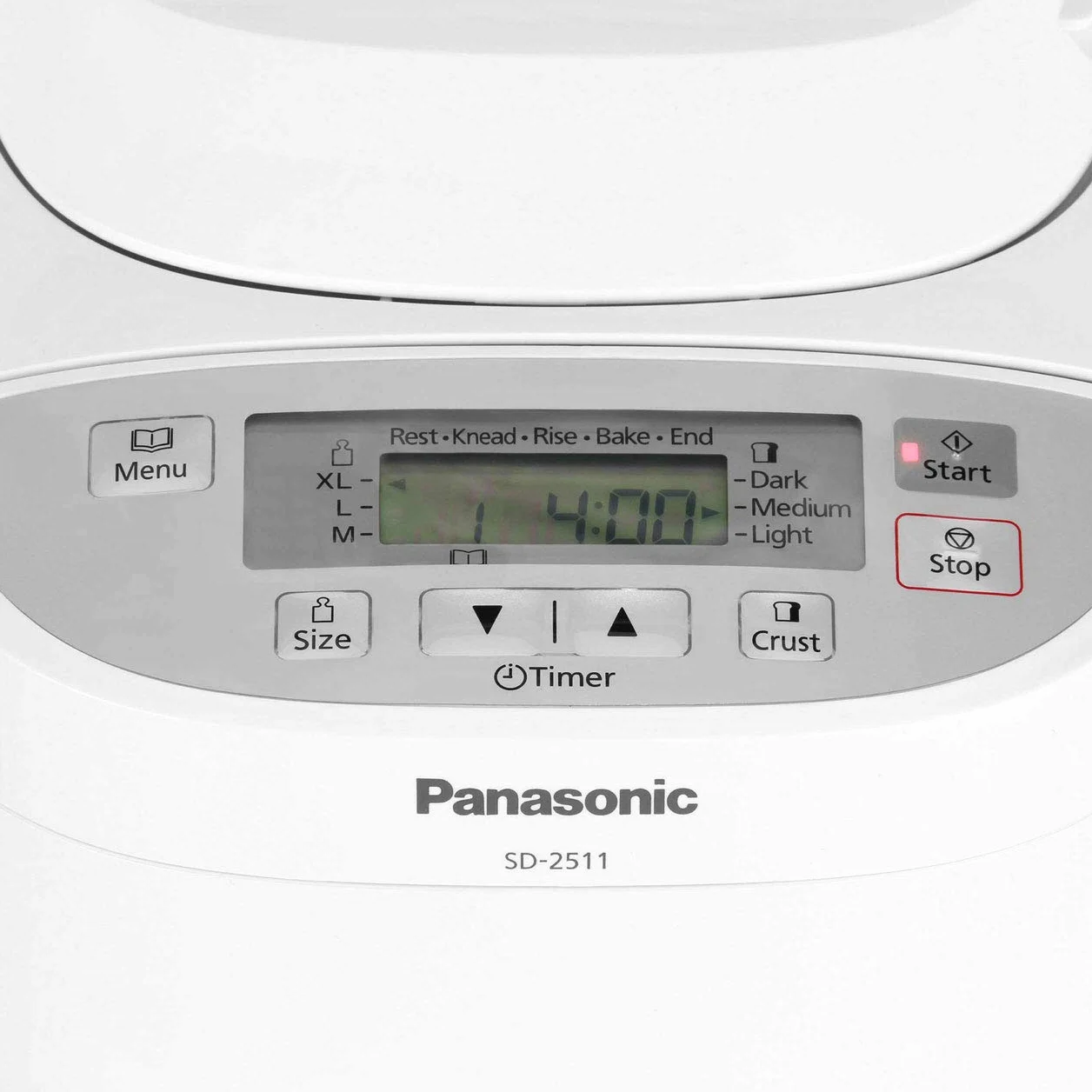 Panasonic SD-2511WXC w pełni zautomatyzowany chleb z dozownikiem nakrętek, biały