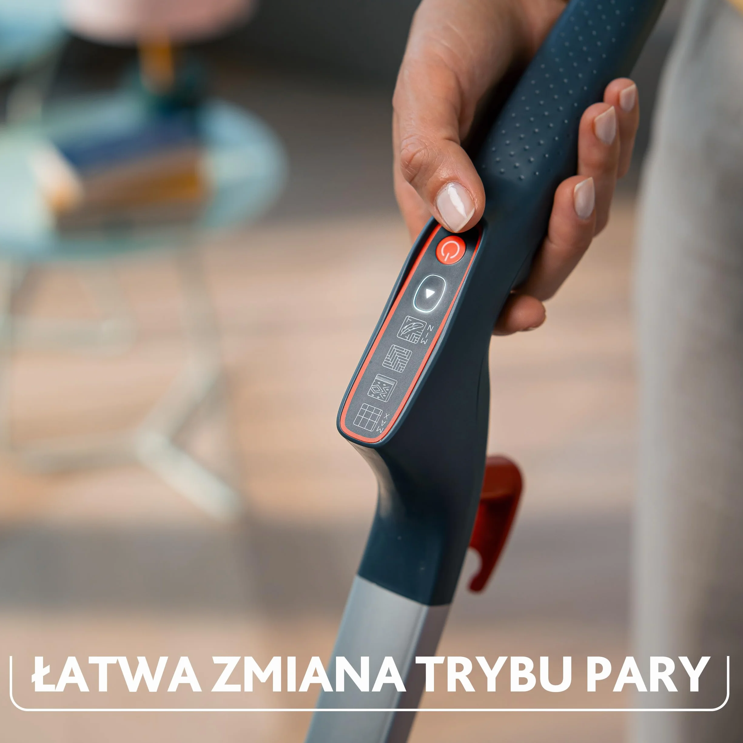 Mop parowy Vileda Steam Plus Pro XXL, zabija do 99,9% bakterii i wirusów, idealny do delikatnych podłóg, z 4 trybami pary, posiada podstawkę do przechowywania