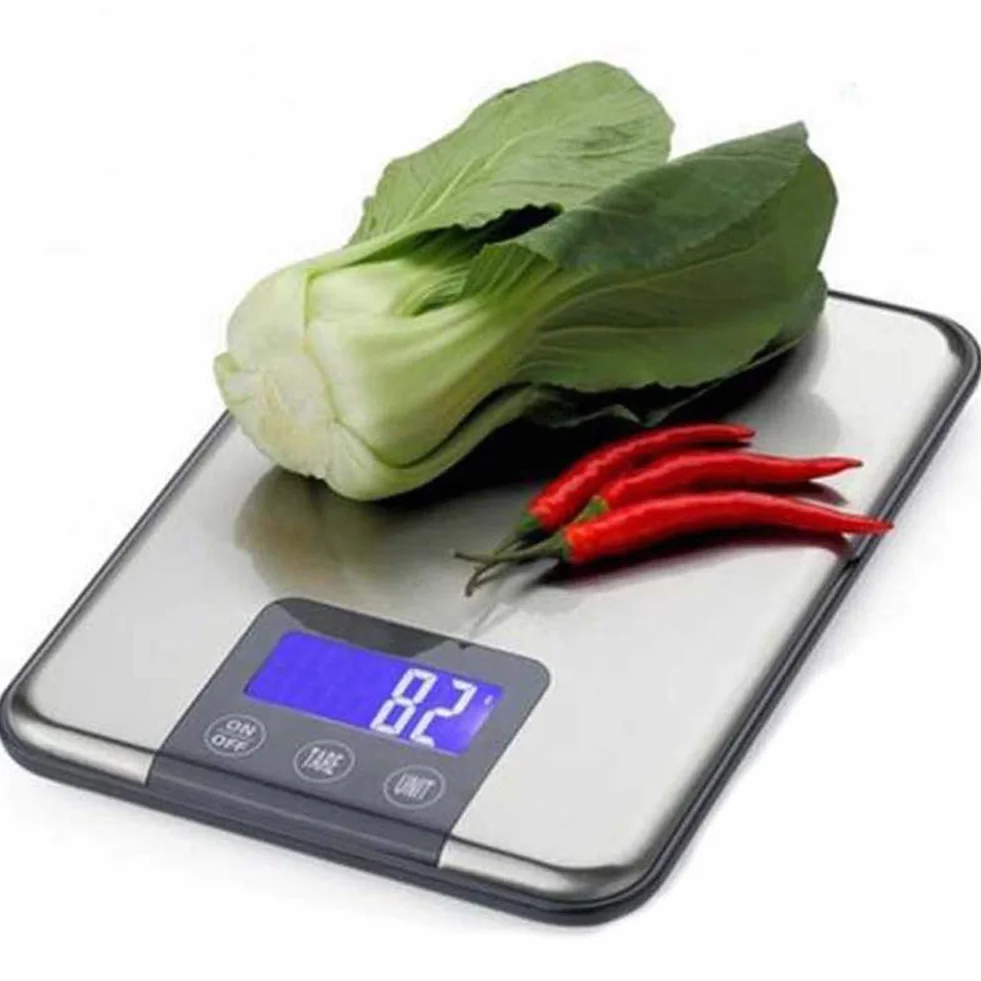 Cyfrowa waga kuchenna, precyzyjna waga kuchenna, elektroniczna waga z wyświetlaczem LCD, waga tarowa i funkcja PCS, 5 kg, 10 kg, jeden kolor - 5 kg/(10 kg/1 g)