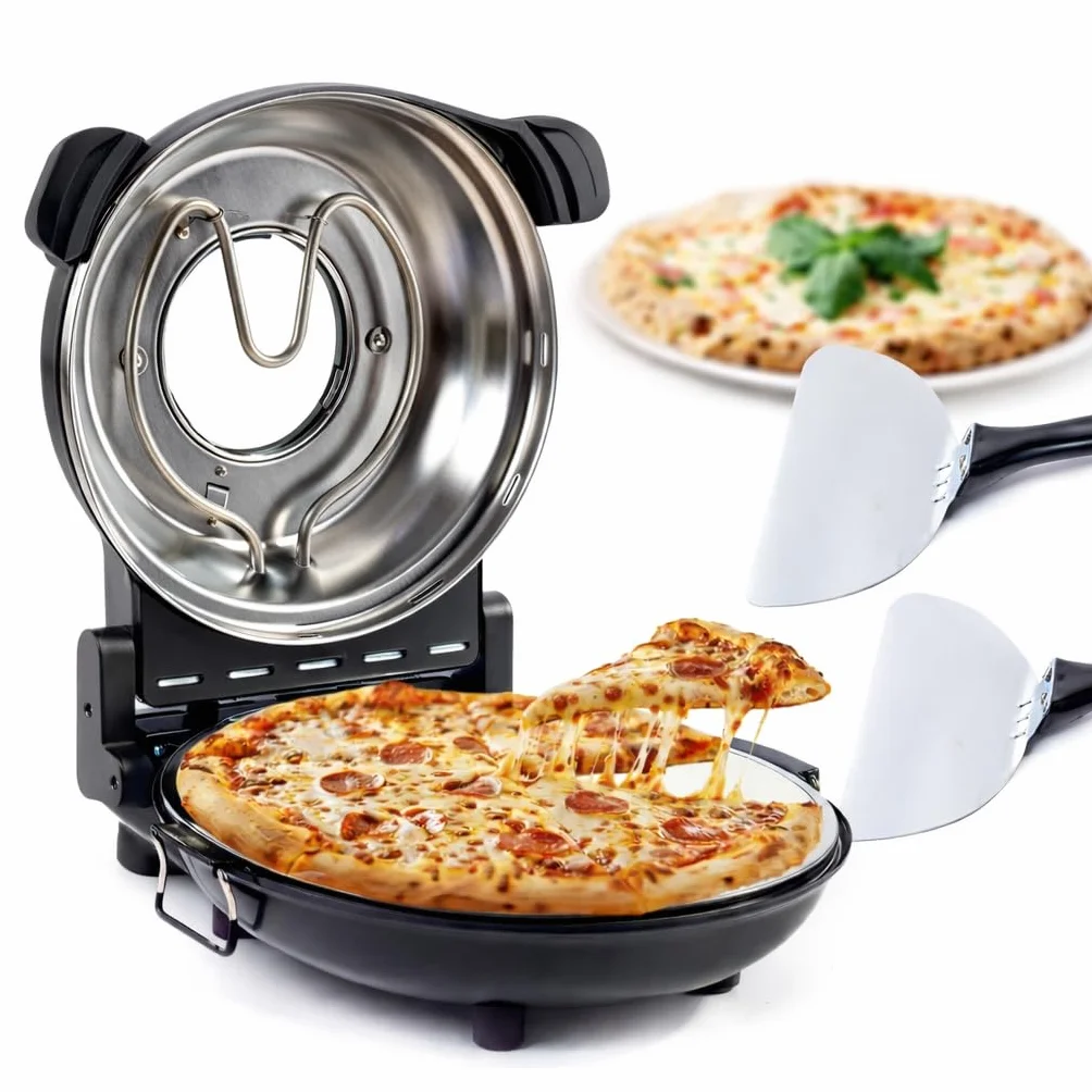 PIEC DO PIZZY MINI PIEKARNIK RIWALL RP-01 kamień 420°C 1200W 2 x ŁOPATKA