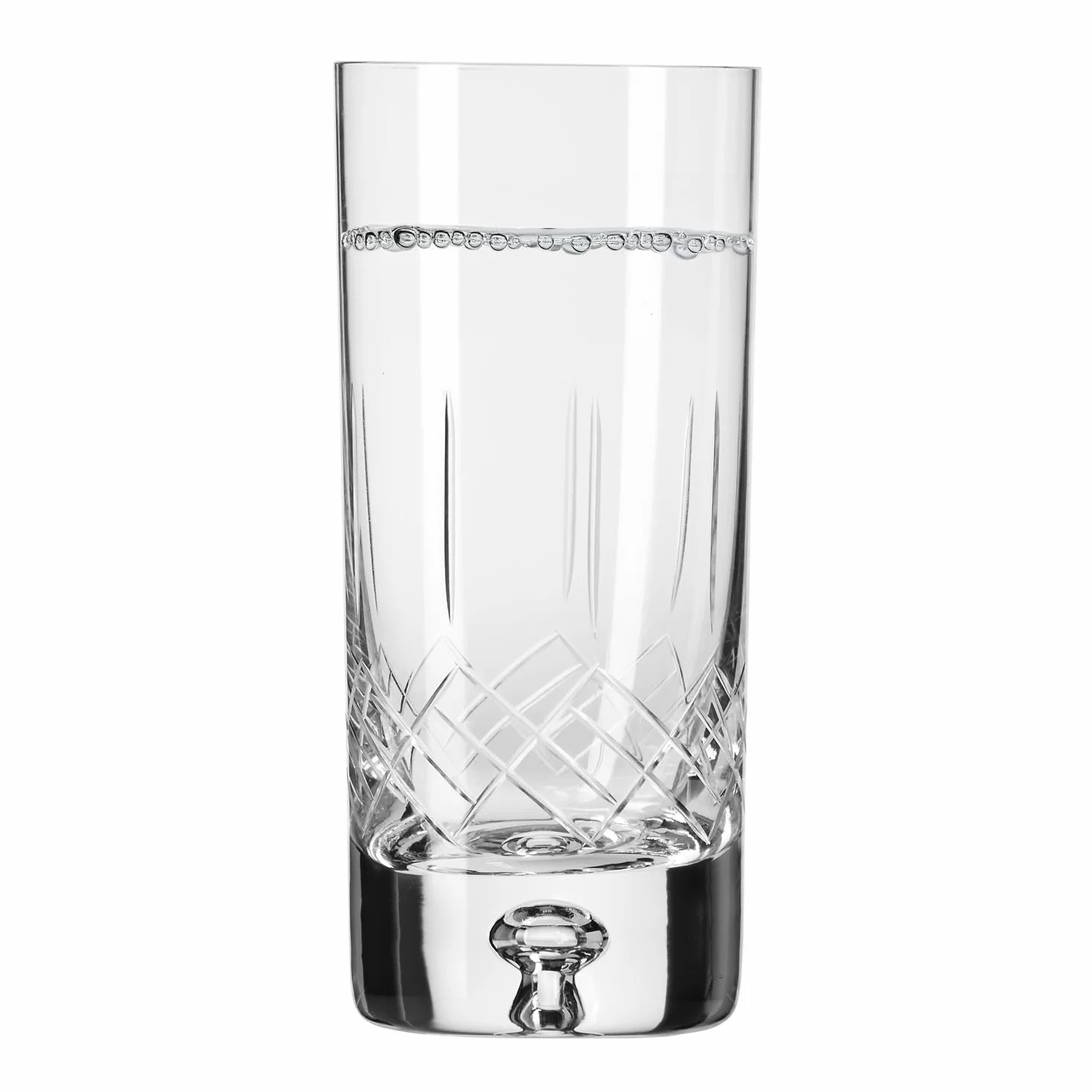 KROSNO Saga Szklanki do Whisky, Wody i Koktajli 300 ml, 4 Szt., Kryształowe, Cięte Szkło, Luksusowe Szklanki do Drinków i Alkoholu