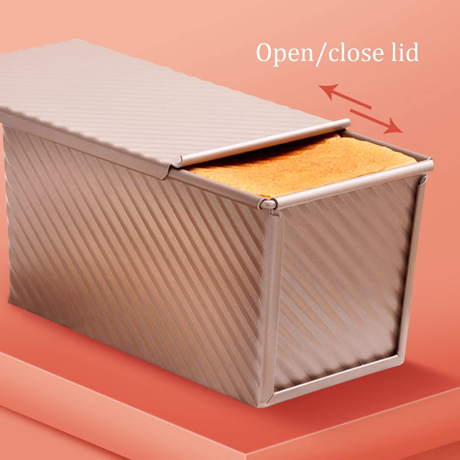 Naczynia kuchenne Patelnia z powłoką nieprzywierającą z pokrywką Chleb Forma do ciasta tostowego Stop aluminium Pieczenie Dla domu Pieczenie w kuchni Idealny zestaw do pieczenia Prezent Dla miłośnik