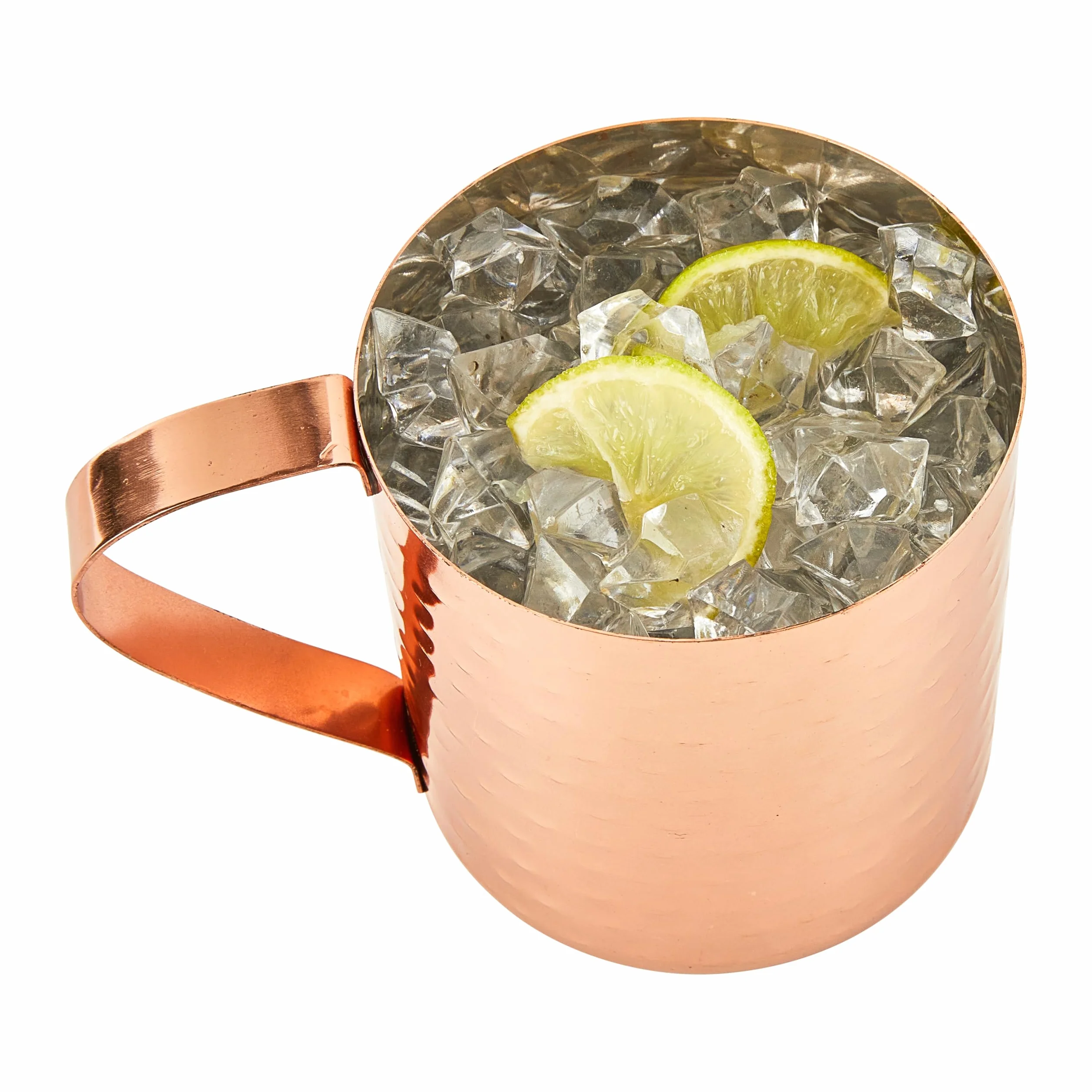BarCraft BCLLMULE Moscow Mule kubek z młotkowanym miedzianym wykończeniem, stal nierdzewna, 550 ml, brązowy