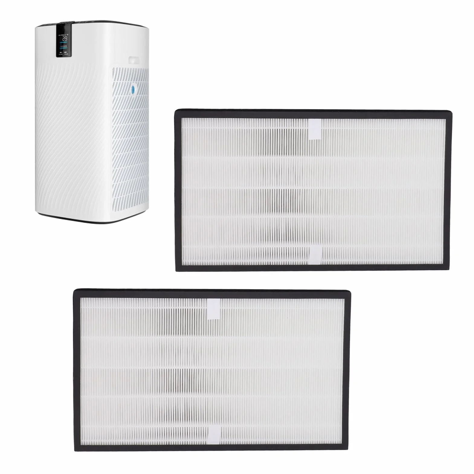Filtr Oczyszczacza Powietrza Wysokowydajny Filtr Powietrza Cząstek Stałych do KJ700G H32 720G H31, 2 szt. Wymiana Filtra Filtra w Celu Ograniczenia Nieprzyjemnego Zapachu, łatwa