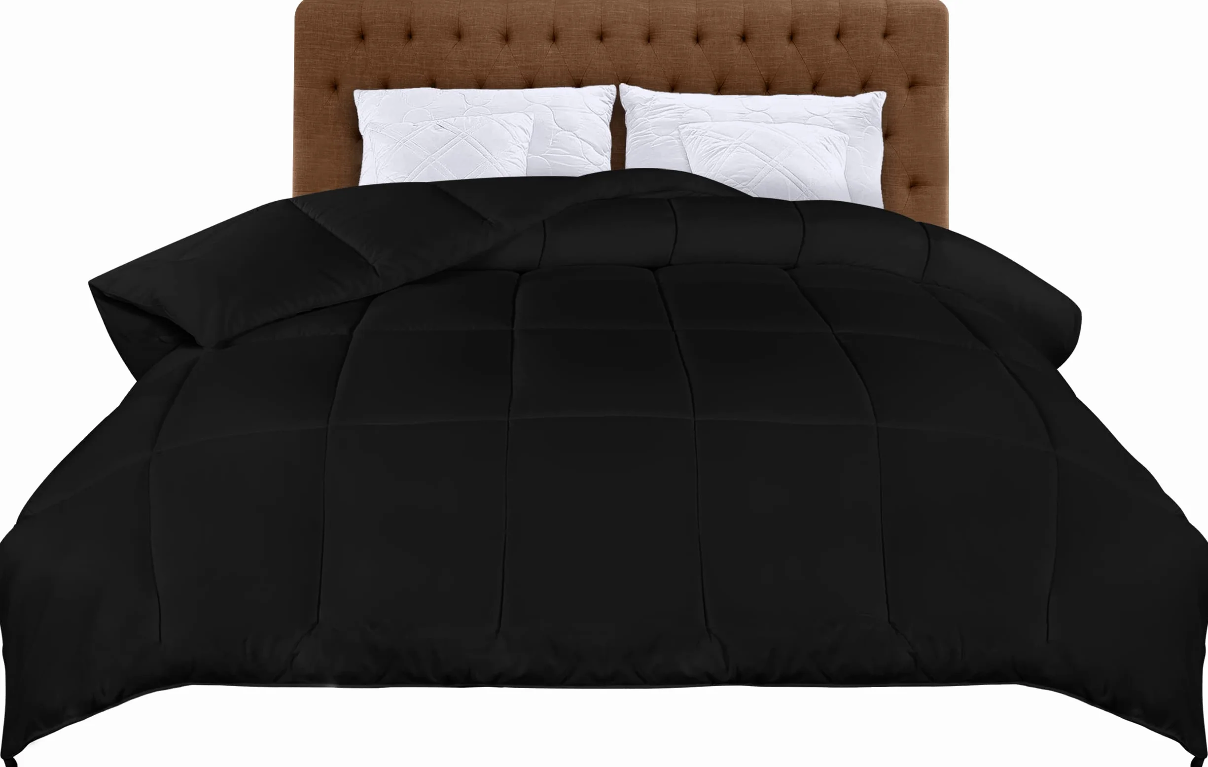 Utopia Bedding 220 x 260 cm, Całoroczna Lekka Kołdra z Mikrofibry z Wypełnieniem Poliestrowym (Czarny)